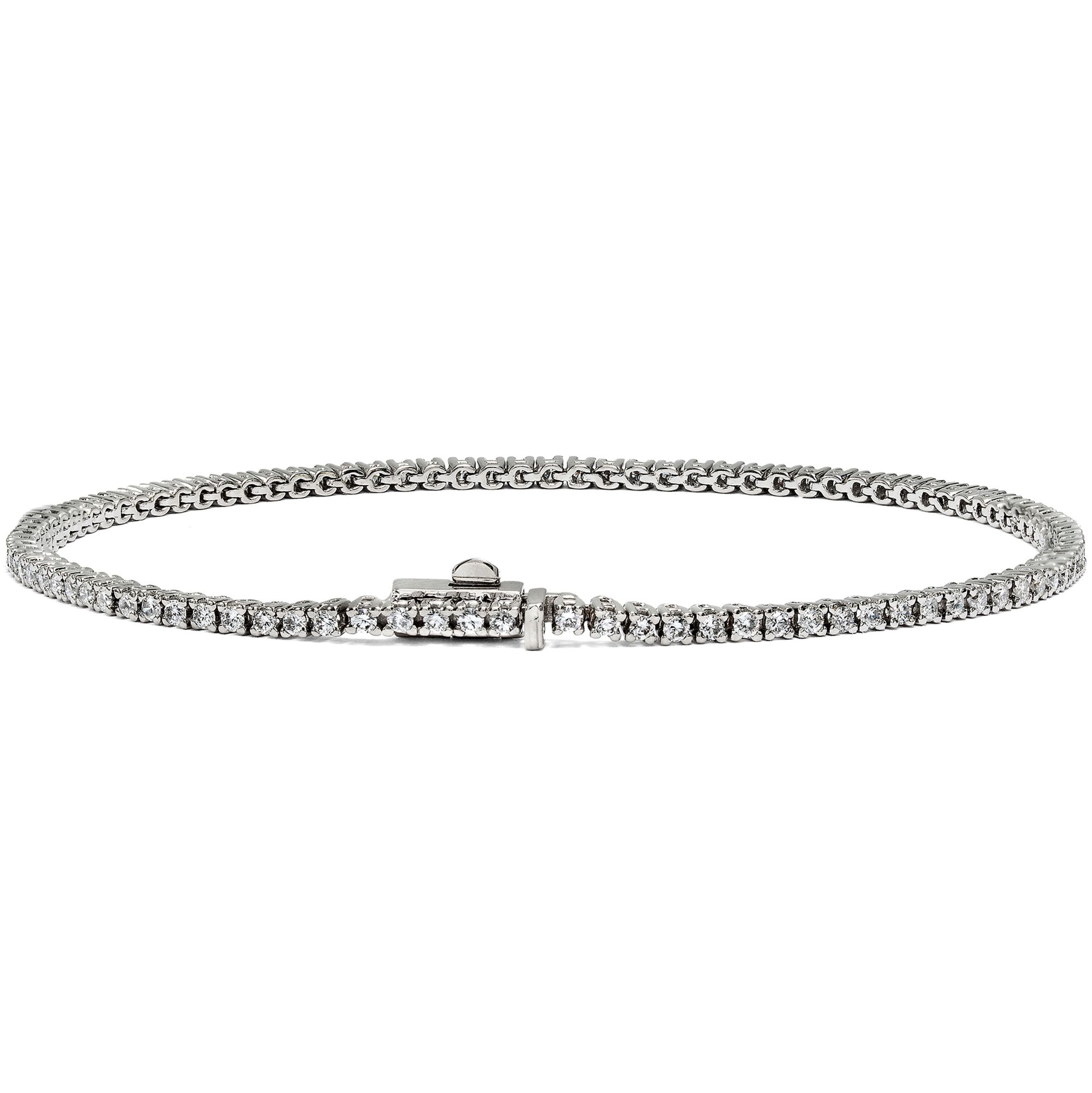 Funkelndes Armband mit 1,29 ct vintage Brillanten in Weißgold, aus unserer Werkstatt Funkelndes Armband mit 1,29 ct vintage Brillanten in Weißgold, aus unserer Werkstatt