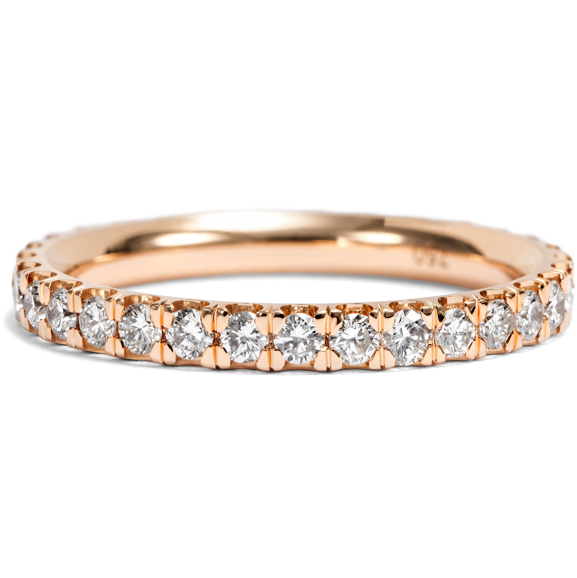 Delicate Memory Ring with 0.92 ct Diamonds In Rose Gold From Our Workshop Delicate Memory Ring with 0.92 ct Diamonds In Rose Gold From Our Workshop