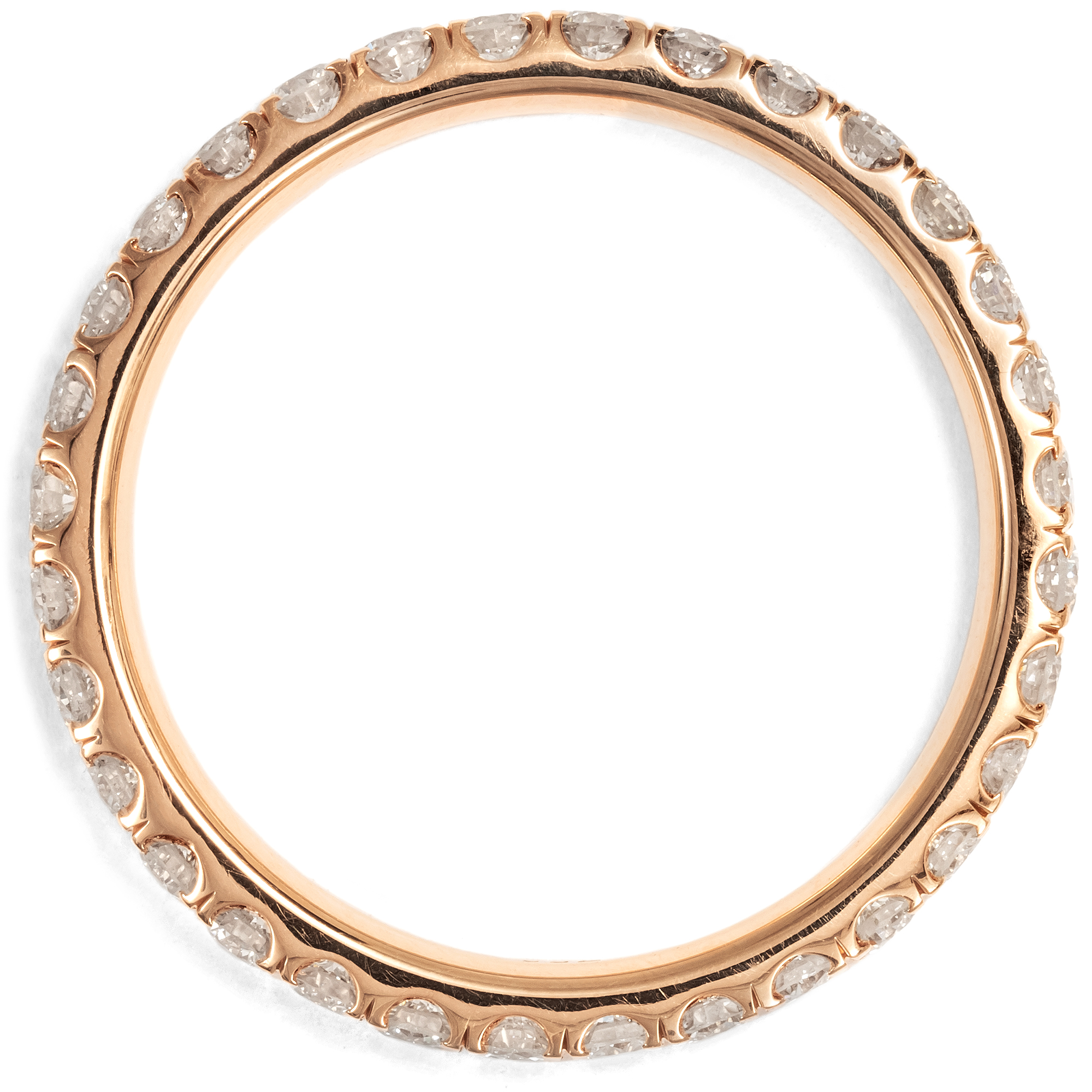 Delicate Memory Ring with 0.92 ct Diamonds In Rose Gold From Our Workshop Delicate Memory Ring with 0.92 ct Diamonds In Rose Gold From Our Workshop