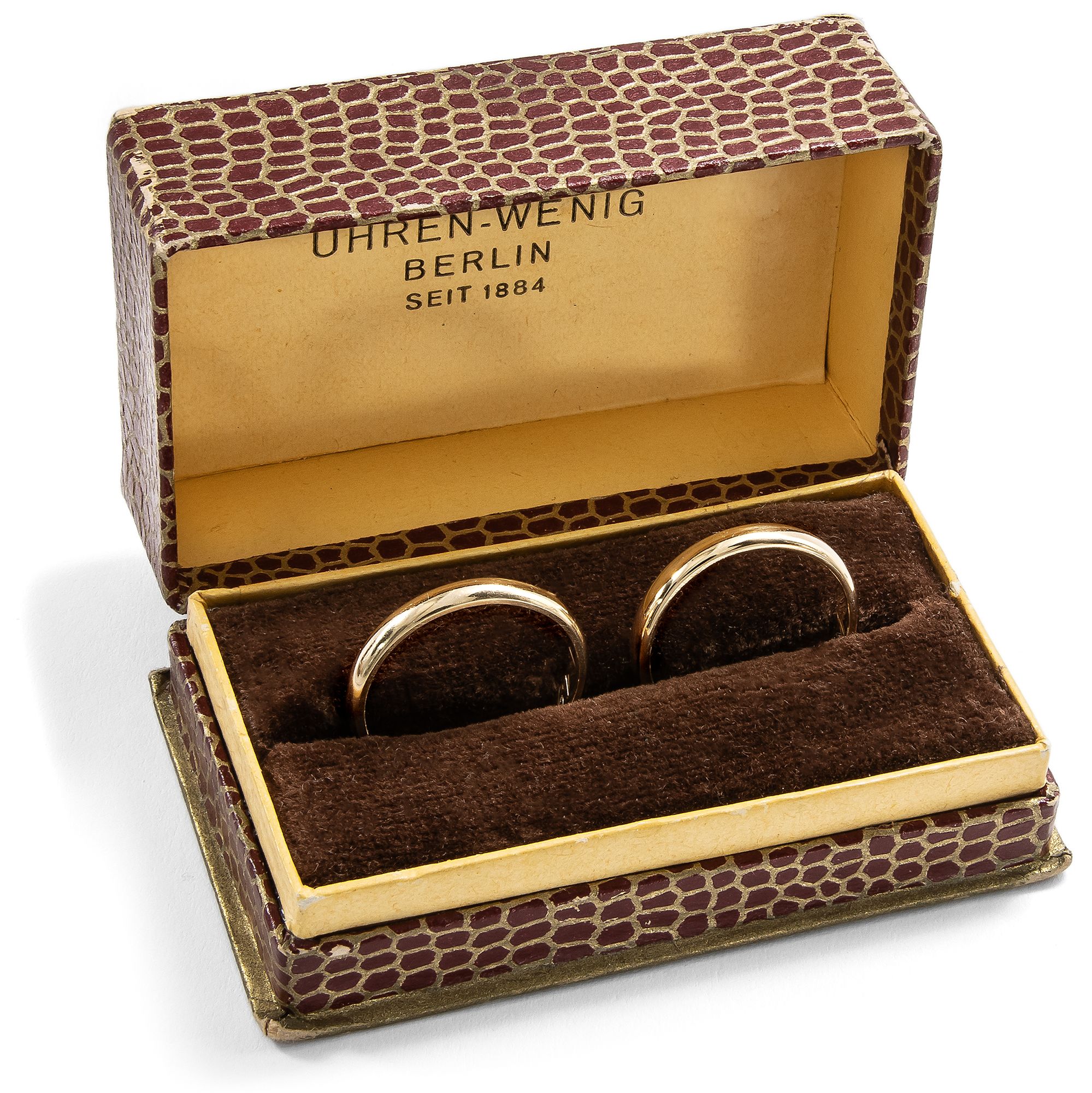 A Pair of Antique Gold Wedding Rings, Dated 1943 A Pair of Antique Gold Wedding Rings, Dated 1943