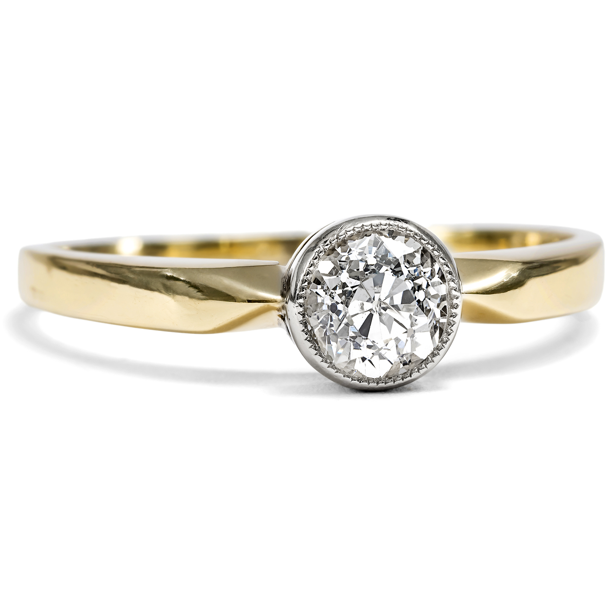 Antiker Verlobungsring mit 0,65 ct Diamantsolitär im Altschliff, Wien um 1930 Antiker Verlobungsring mit 0,65 ct Diamantsolitär im Altschliff, Wien um 1930