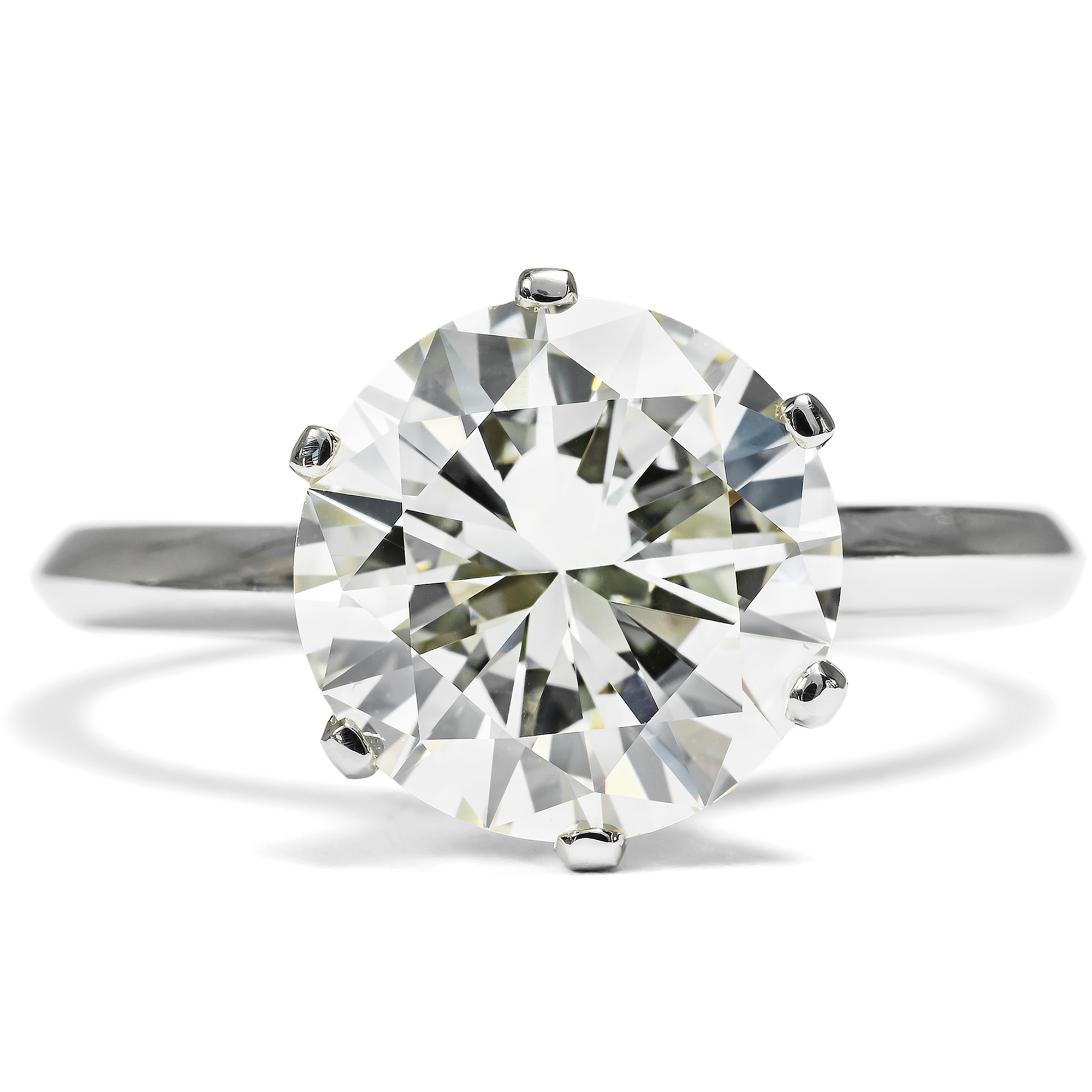 Kostbarer Ring mit 3,63 ct Diamant Solitär in Platin aus unserer Werkstatt Kostbarer Ring mit 3,63 ct Diamant Solitär in Platin aus unserer Werkstatt