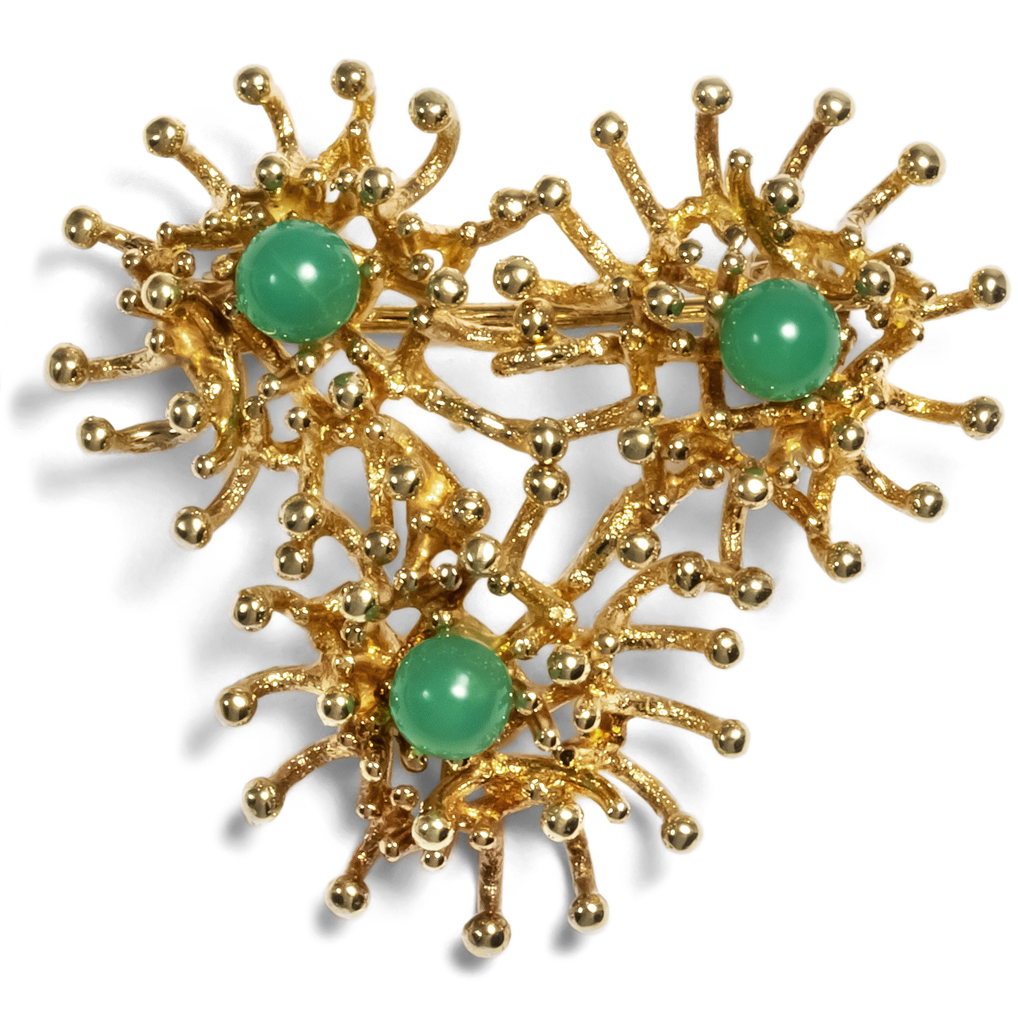 Modernistische vintage Gold-Brosche von Theodor Fahrner, um 1960 Modernistische vintage Gold-Brosche von Theodor Fahrner, um 1960