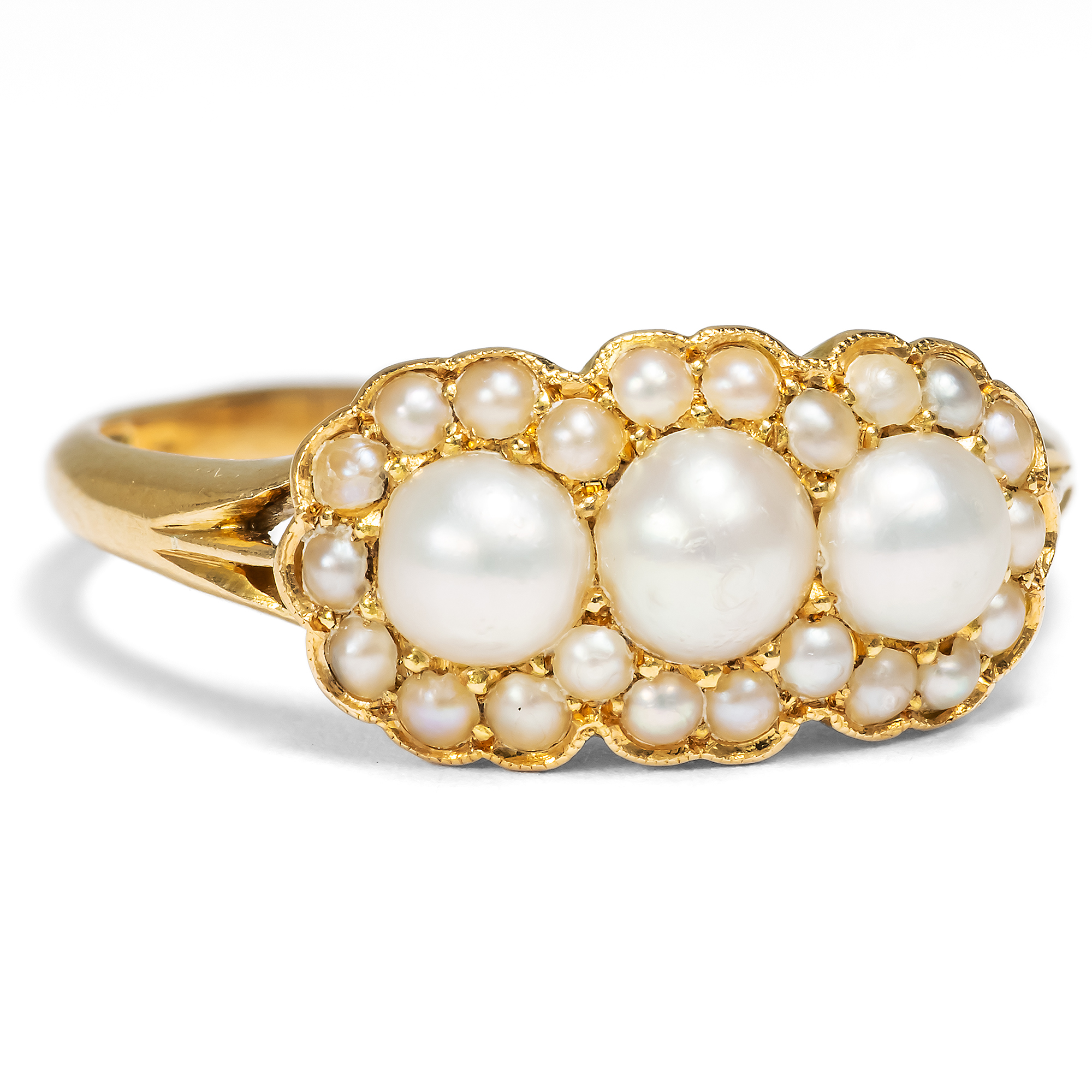 Victorian Natural Pearl and Gold Ring, British, c. 1880 Victorian Natural Pearl and Gold Ring, British, c. 1880