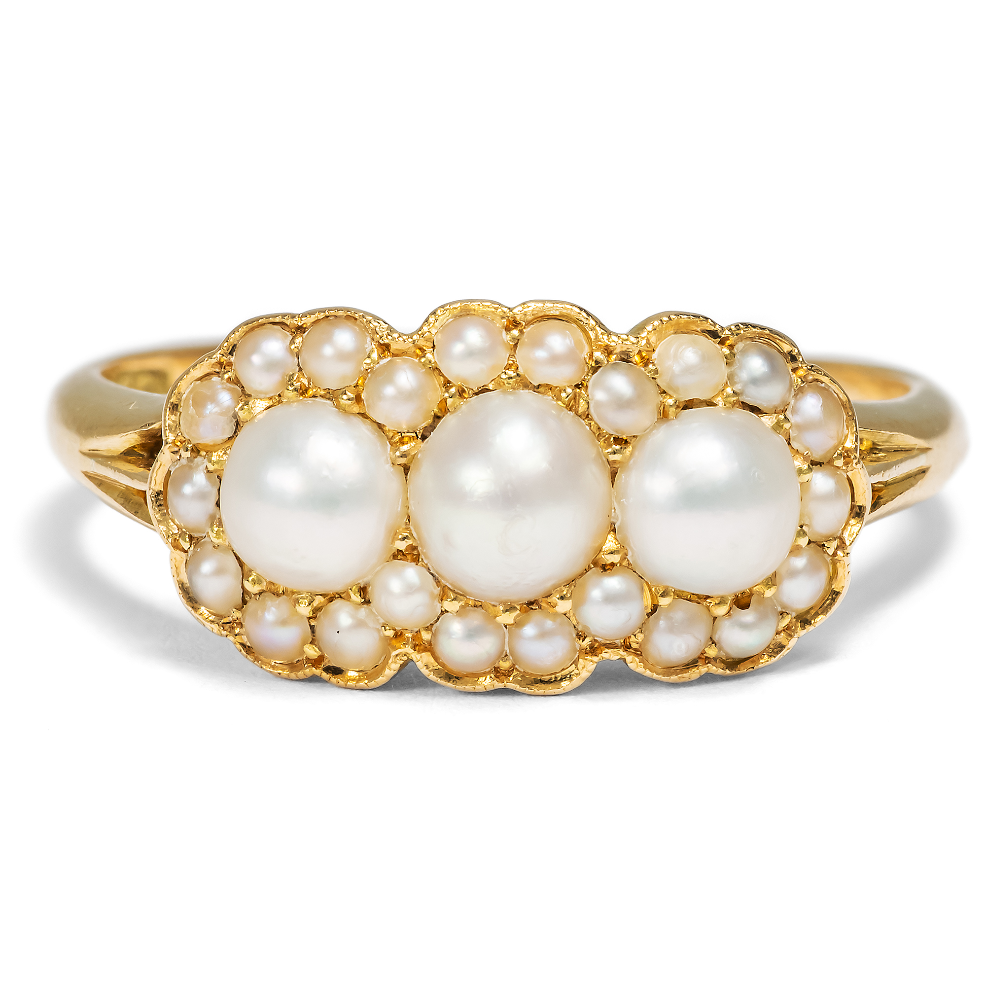 Victorian Natural Pearl and Gold Ring, British, c. 1880 Victorian Natural Pearl and Gold Ring, British, c. 1880