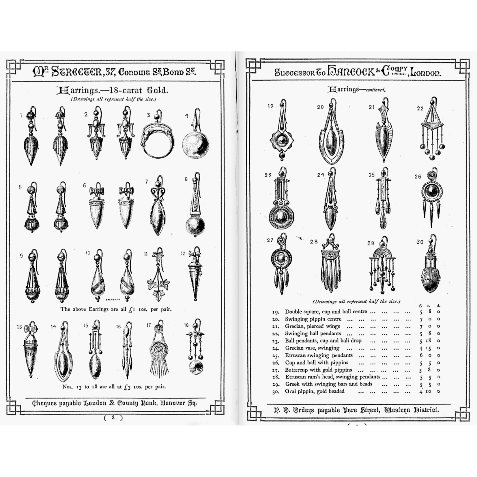 Elegante viktorianische Ohrringe aus rötlichem Gold, England um 1870 Elegante viktorianische Ohrringe aus rötlichem Gold, England um 1870