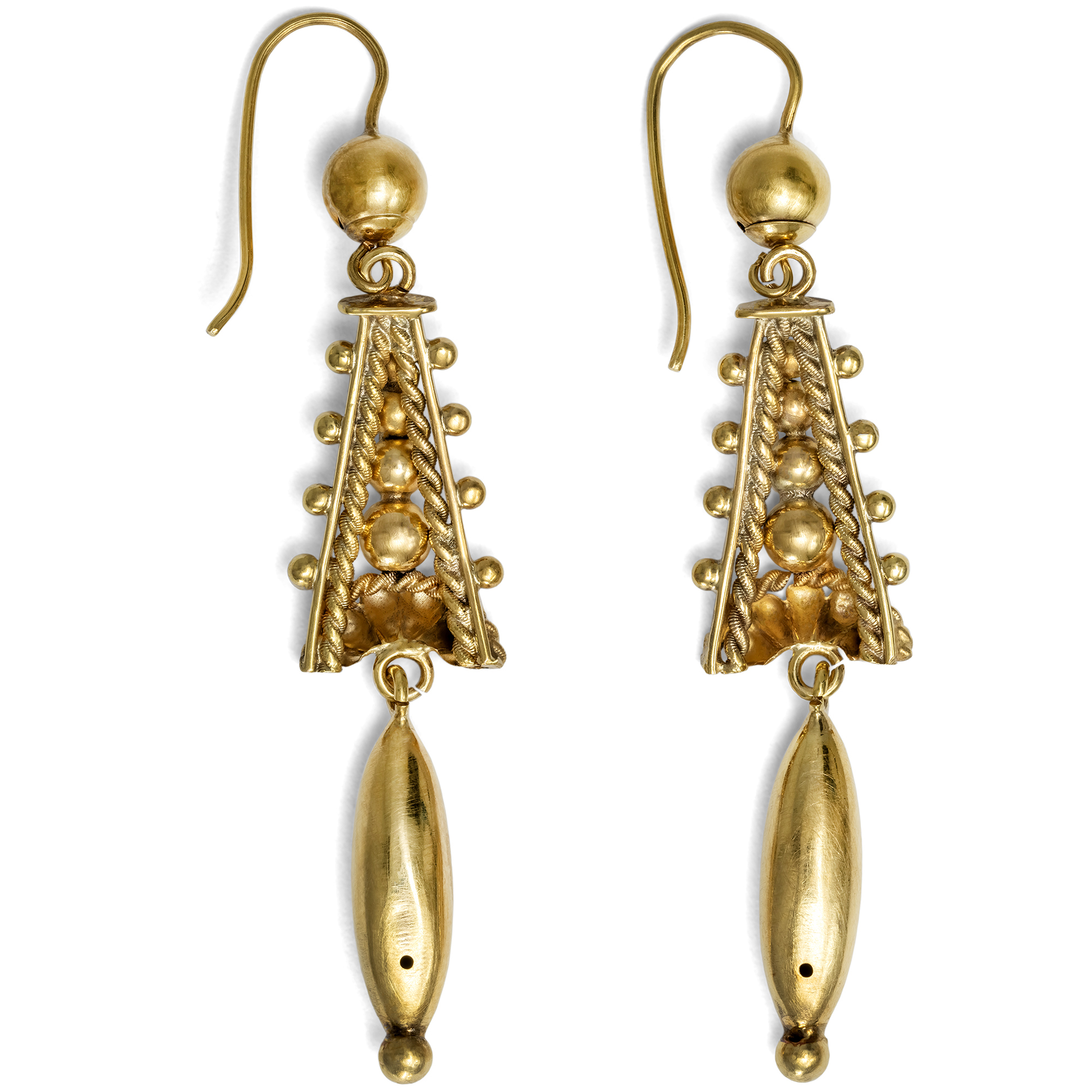 Ungewöhnliche Ohrringe als Mariage aus alten Teilen, England um 1880 und später Ungewöhnliche Ohrringe als Mariage aus alten Teilen, England um 1880 und später