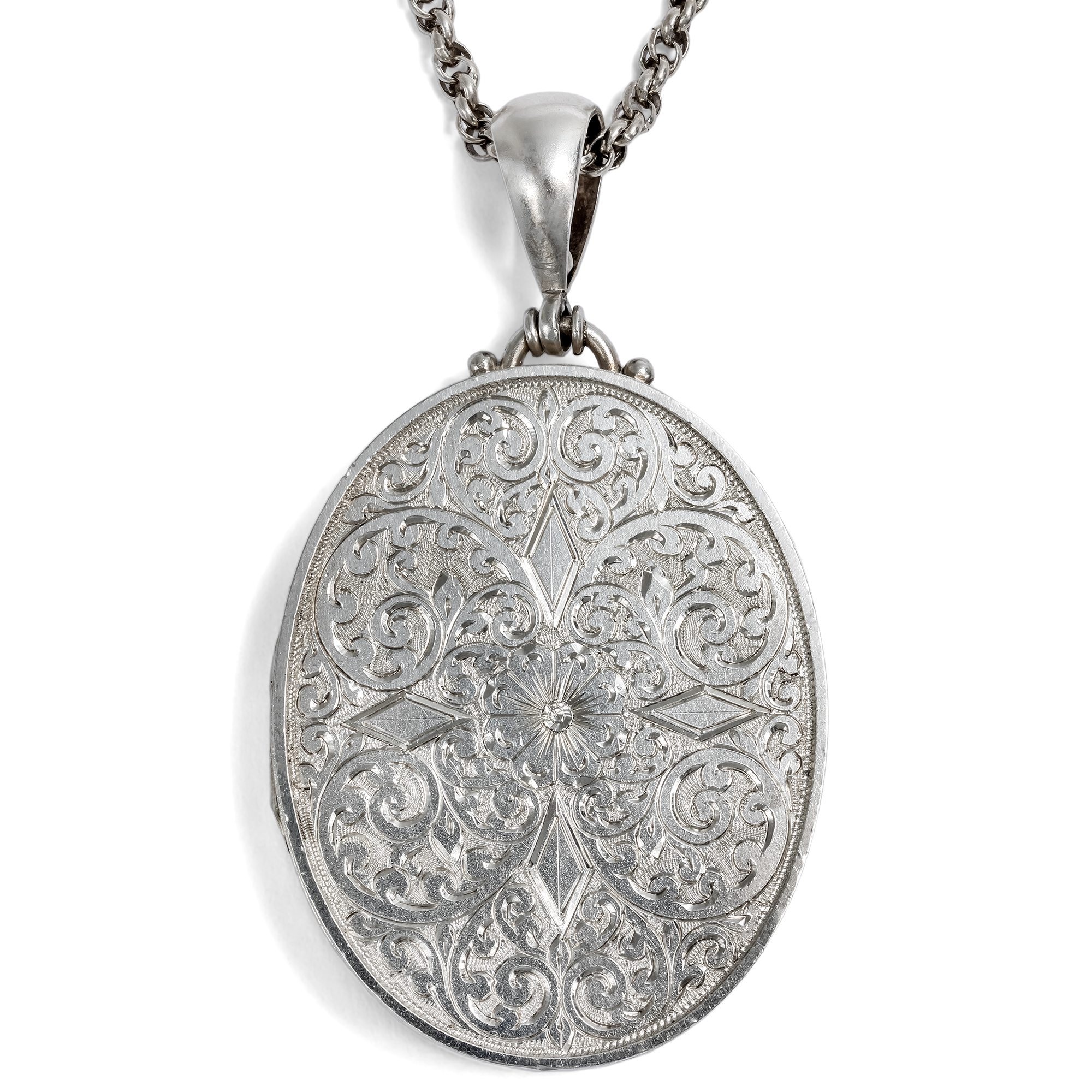 Viktorianischer Medaillon-Anhänger aus Silber, England um 1880