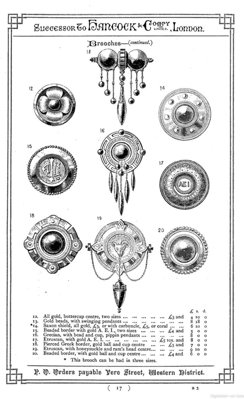 Antike Medaillon-Brosche mit Almandinen und Perle in Gold, um 1865 Antike Medaillon-Brosche mit Almandinen und Perle in Gold, um 1865