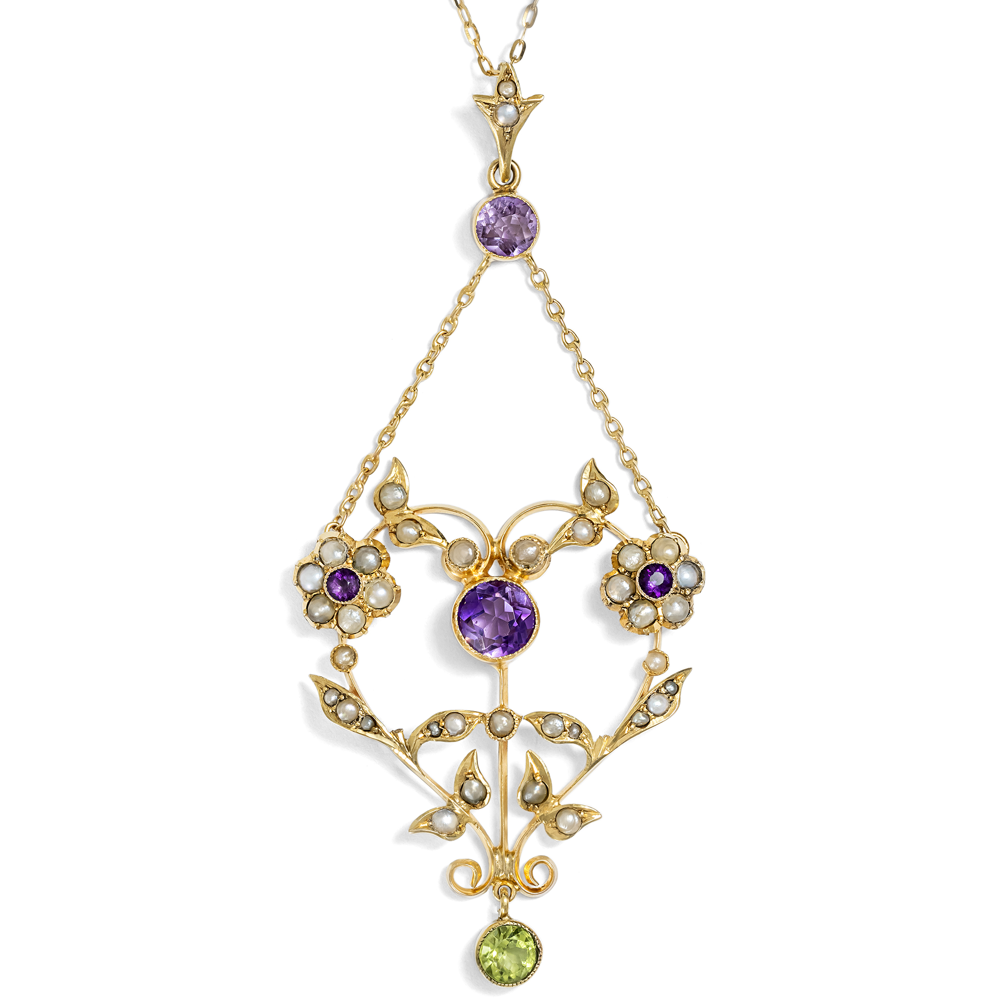 Antiker Anhänger in den Farben der Suffragetten, um 1910 & später Antiker Anhänger in den Farben der Suffragetten, um 1910 & später