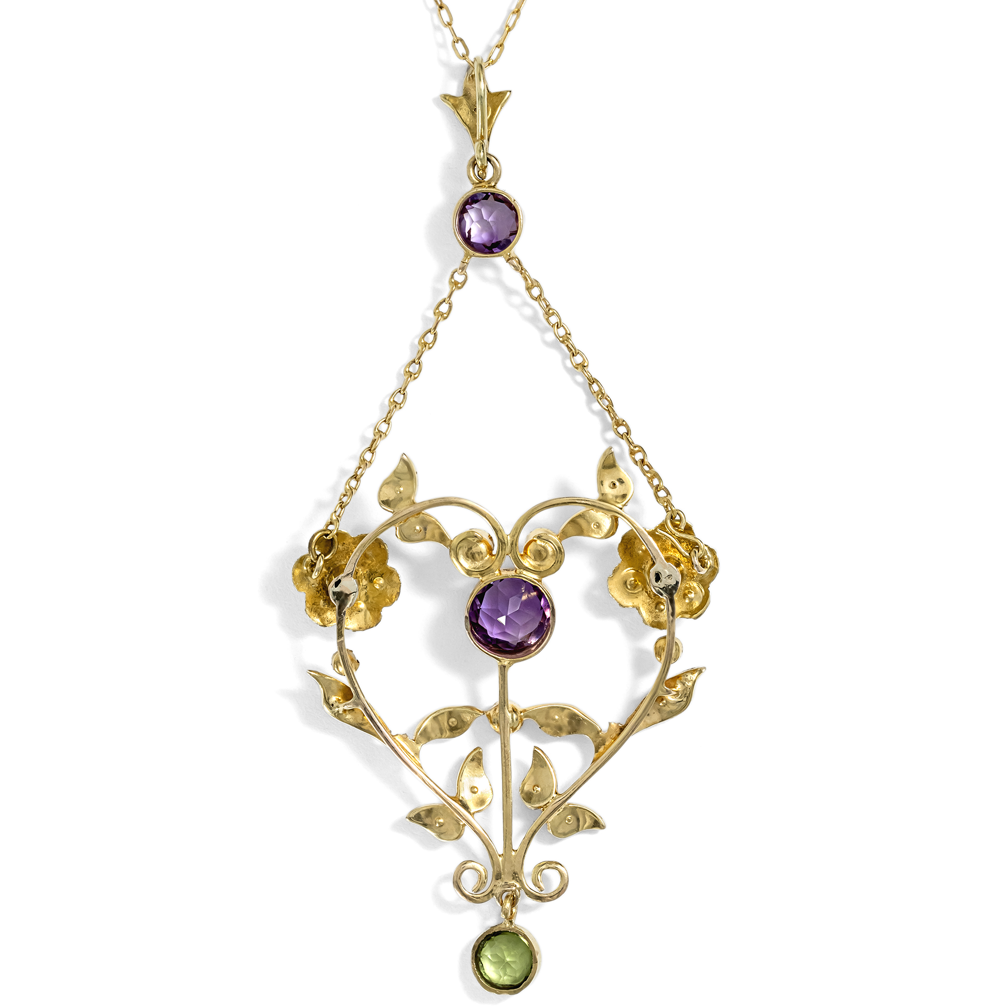 Antiker Anhänger in den Farben der Suffragetten, um 1910 & später Antiker Anhänger in den Farben der Suffragetten, um 1910 & später