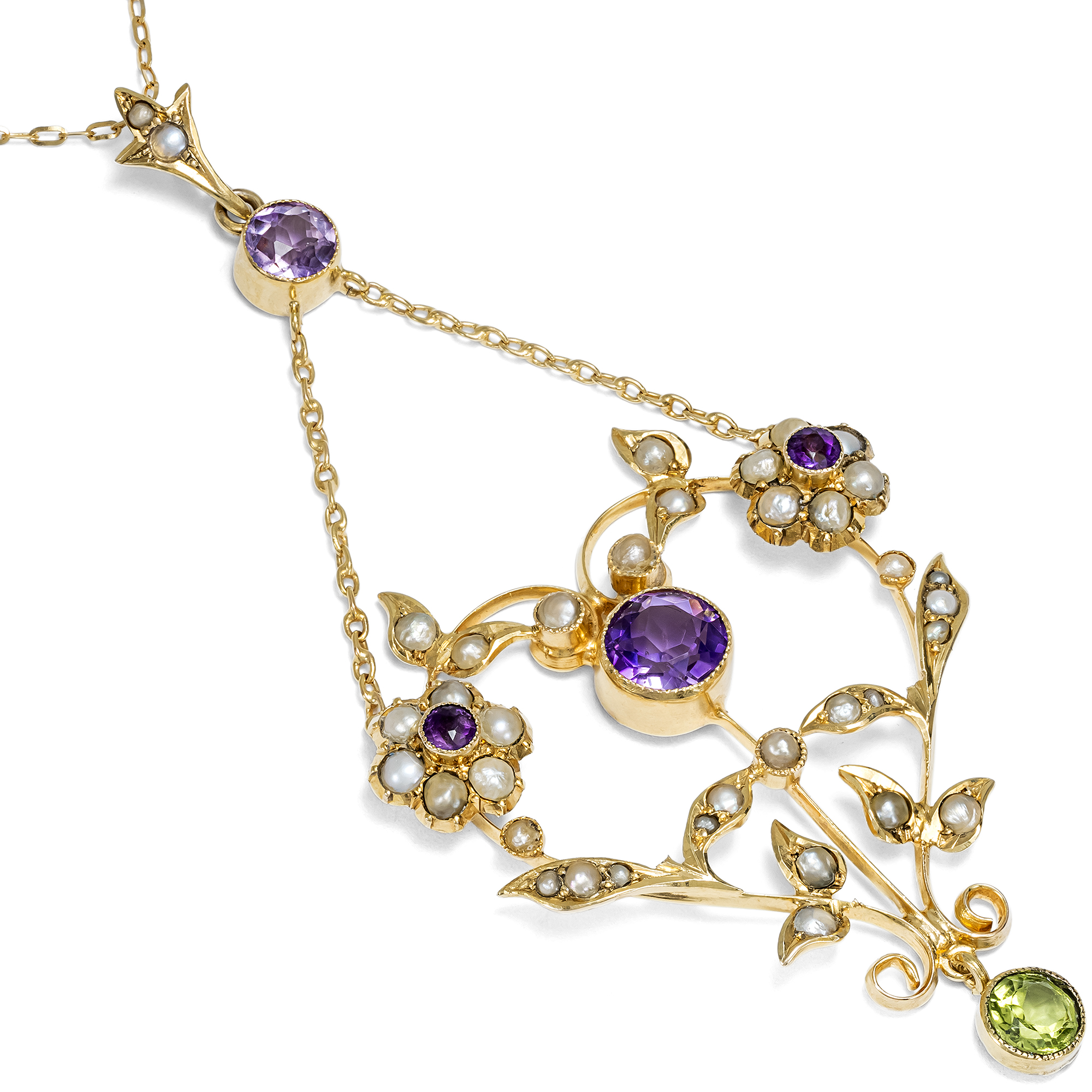 Antiker Anhänger in den Farben der Suffragetten, um 1910 & später Antiker Anhänger in den Farben der Suffragetten, um 1910 & später