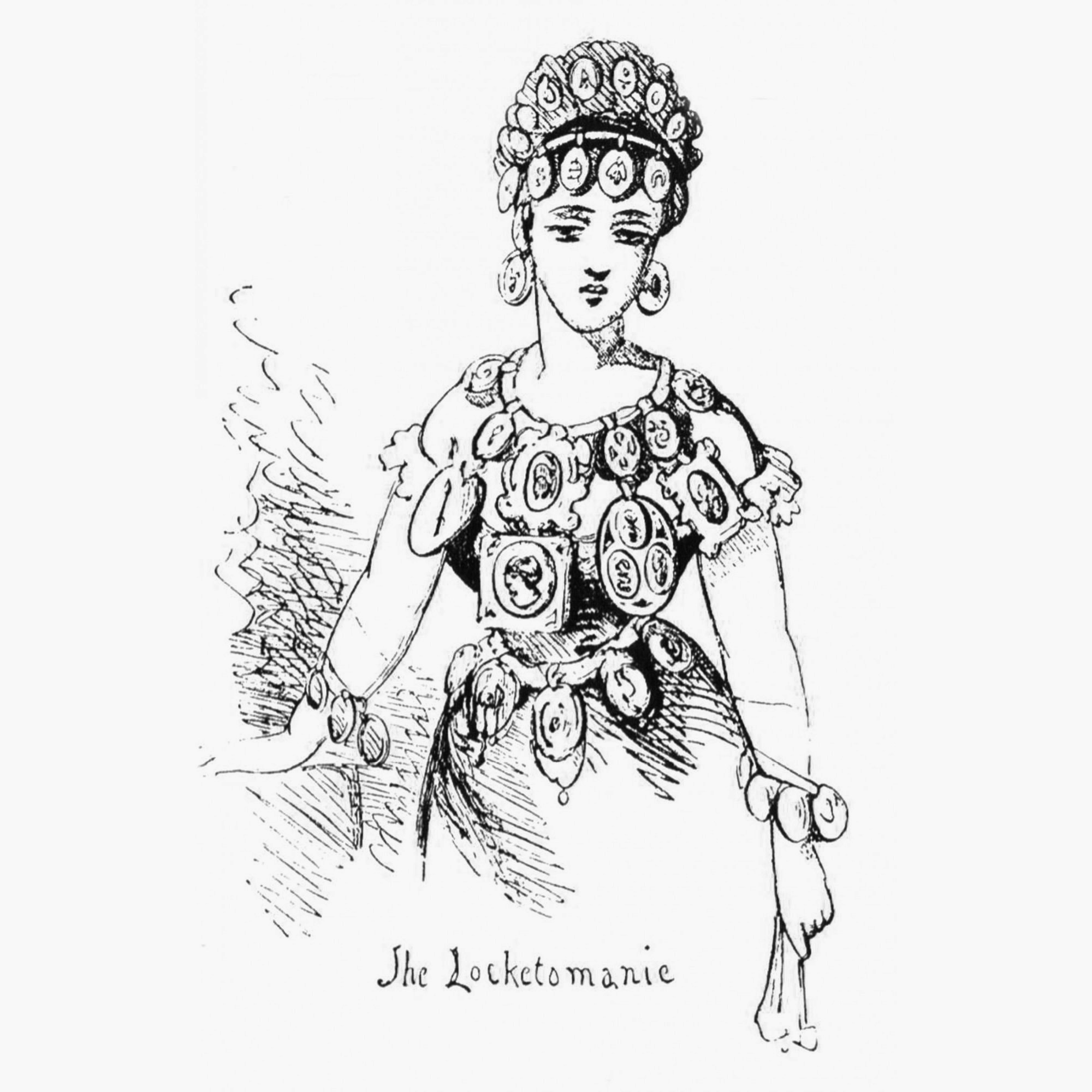 Victorian Almandine Garnet & Bloomed Gold Locket Pendant, c. 1870 Victorian Almandine Garnet & Bloomed Gold Locket Pendant, c. 1870