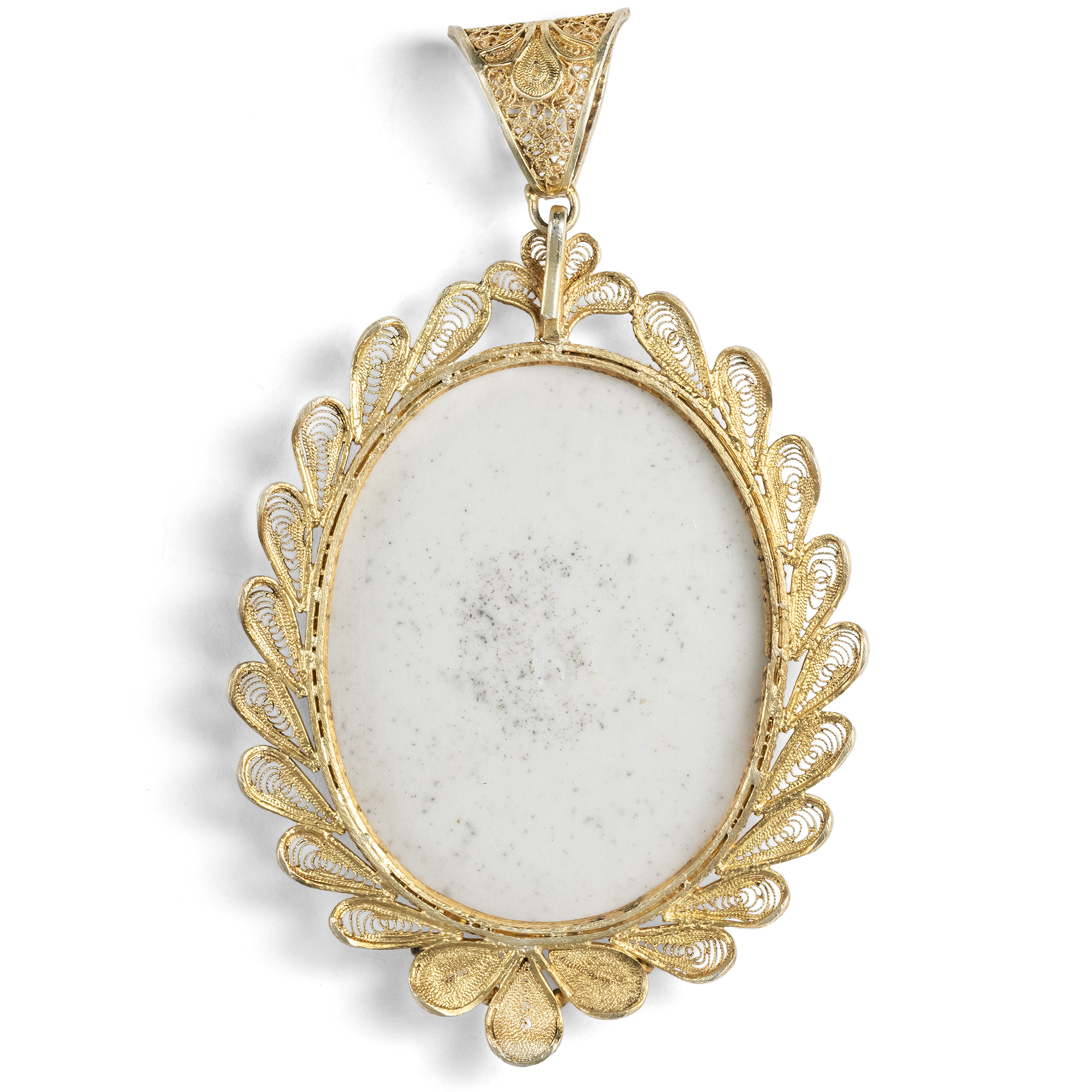 Antique Demi-Parure with Enamel Plaques of the Sistine Madonna, c. 1870 Antique Demi-Parure with Enamel Plaques of the Sistine Madonna, c. 1870