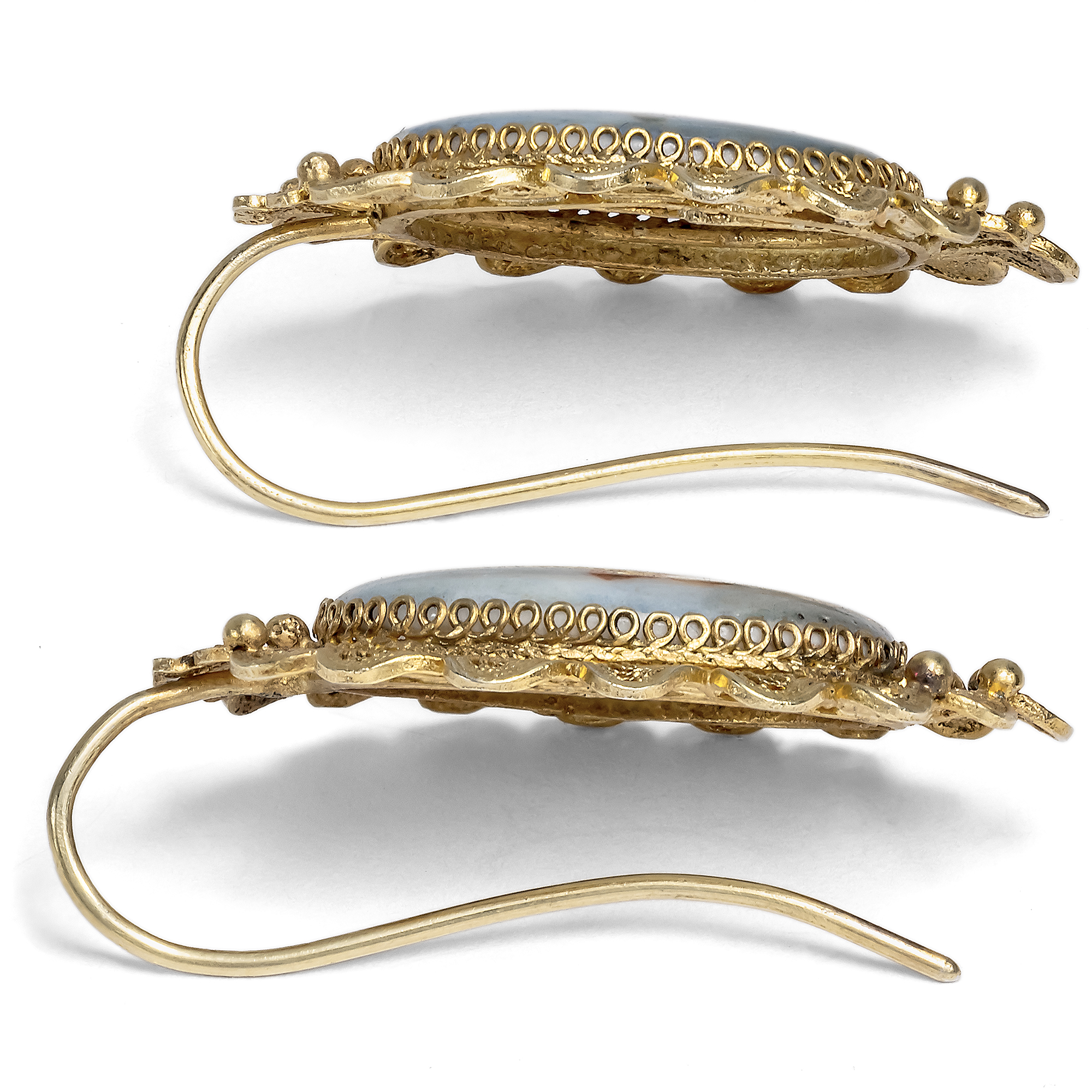 Antique Demi-Parure with Enamel Plaques of the Sistine Madonna, c. 1870 Antique Demi-Parure with Enamel Plaques of the Sistine Madonna, c. 1870