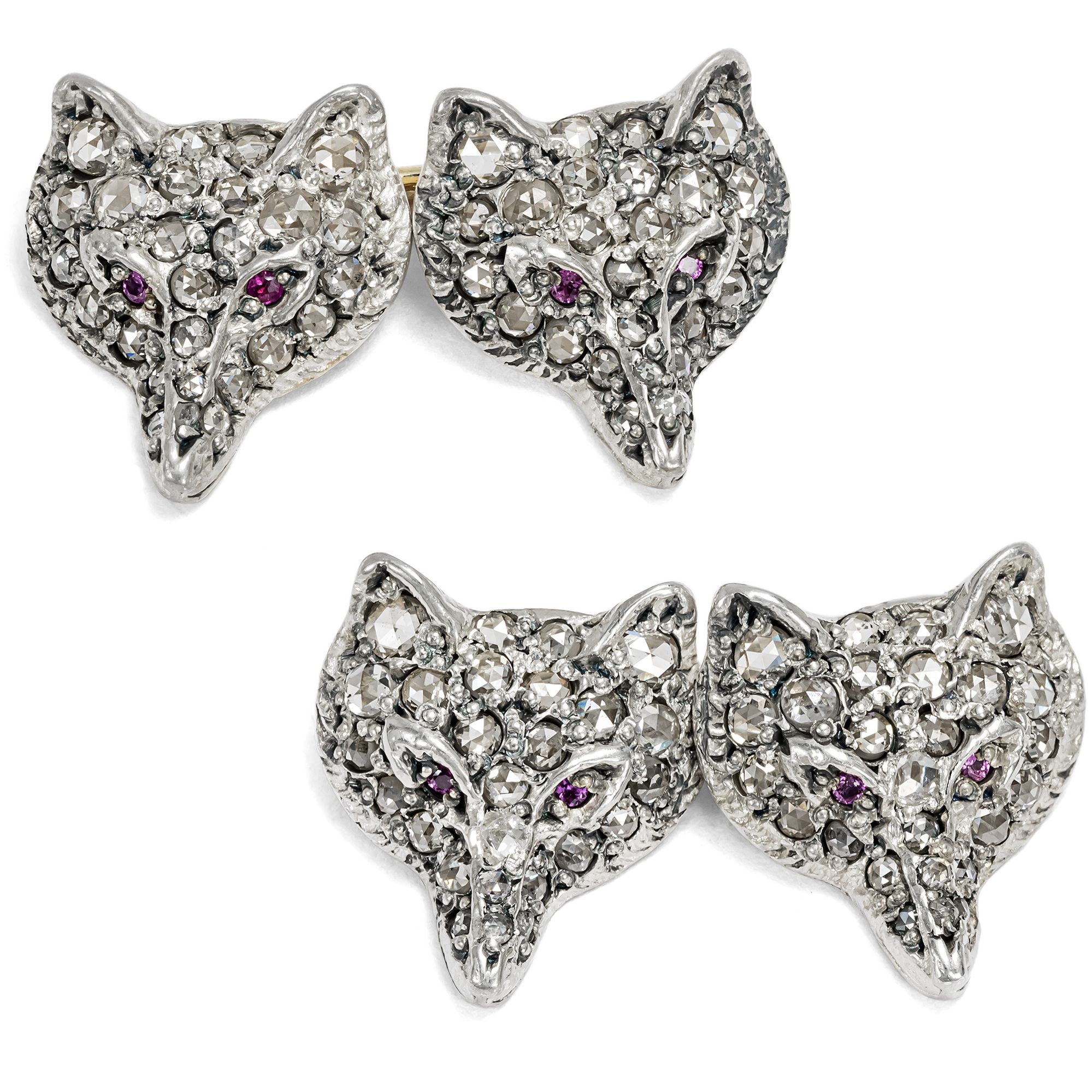 Wonderful Victorian Syle Diamond cufflinks, Great Britain Circa 1960 Wonderful Victorian Syle Diamond cufflinks, Great Britain Circa 1960