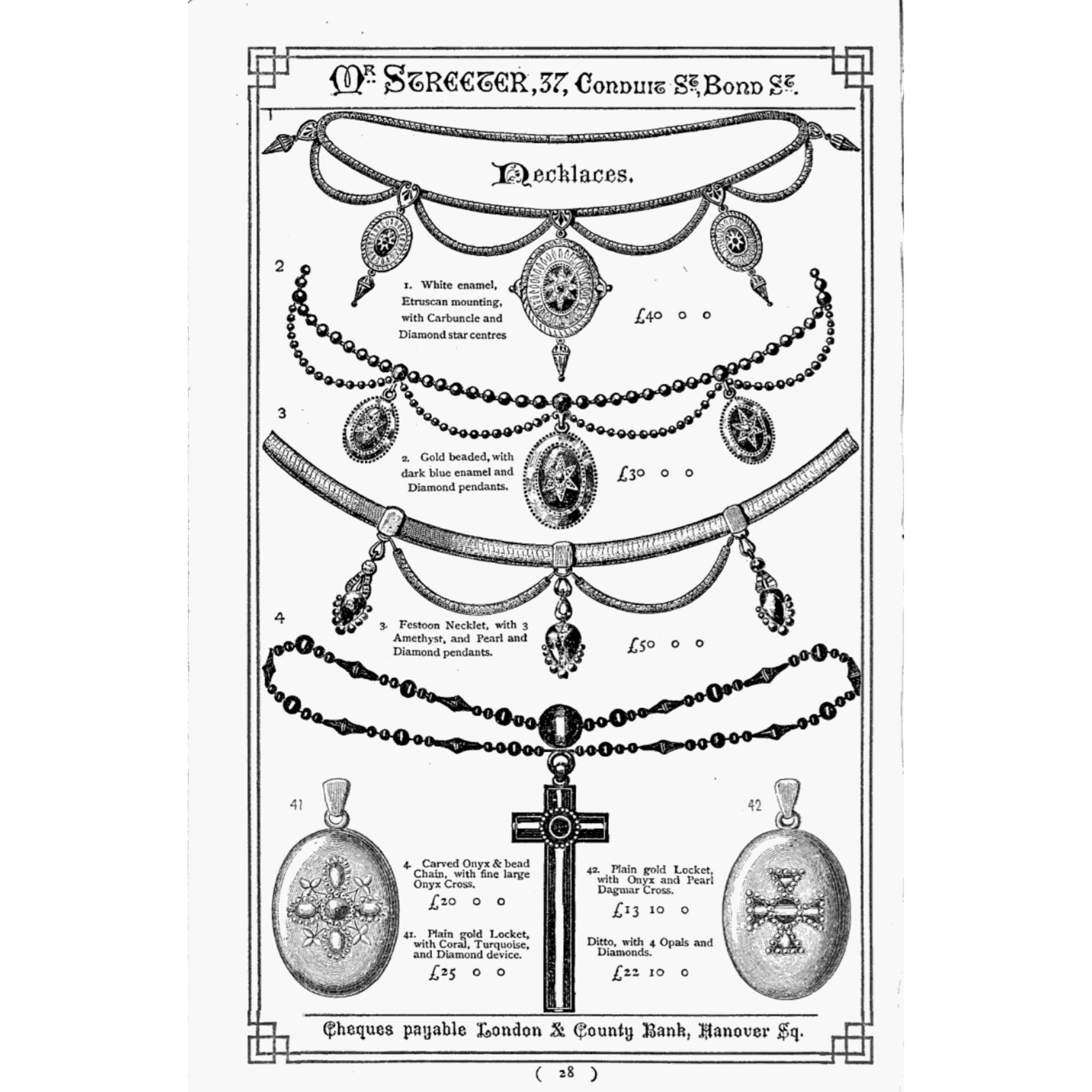 Prachtvolles Medaillon mit Perlen im Archäologischen Stil von Streeter, London um 1870 Prachtvolles Medaillon mit Perlen im Archäologischen Stil von Streeter, London um 1870