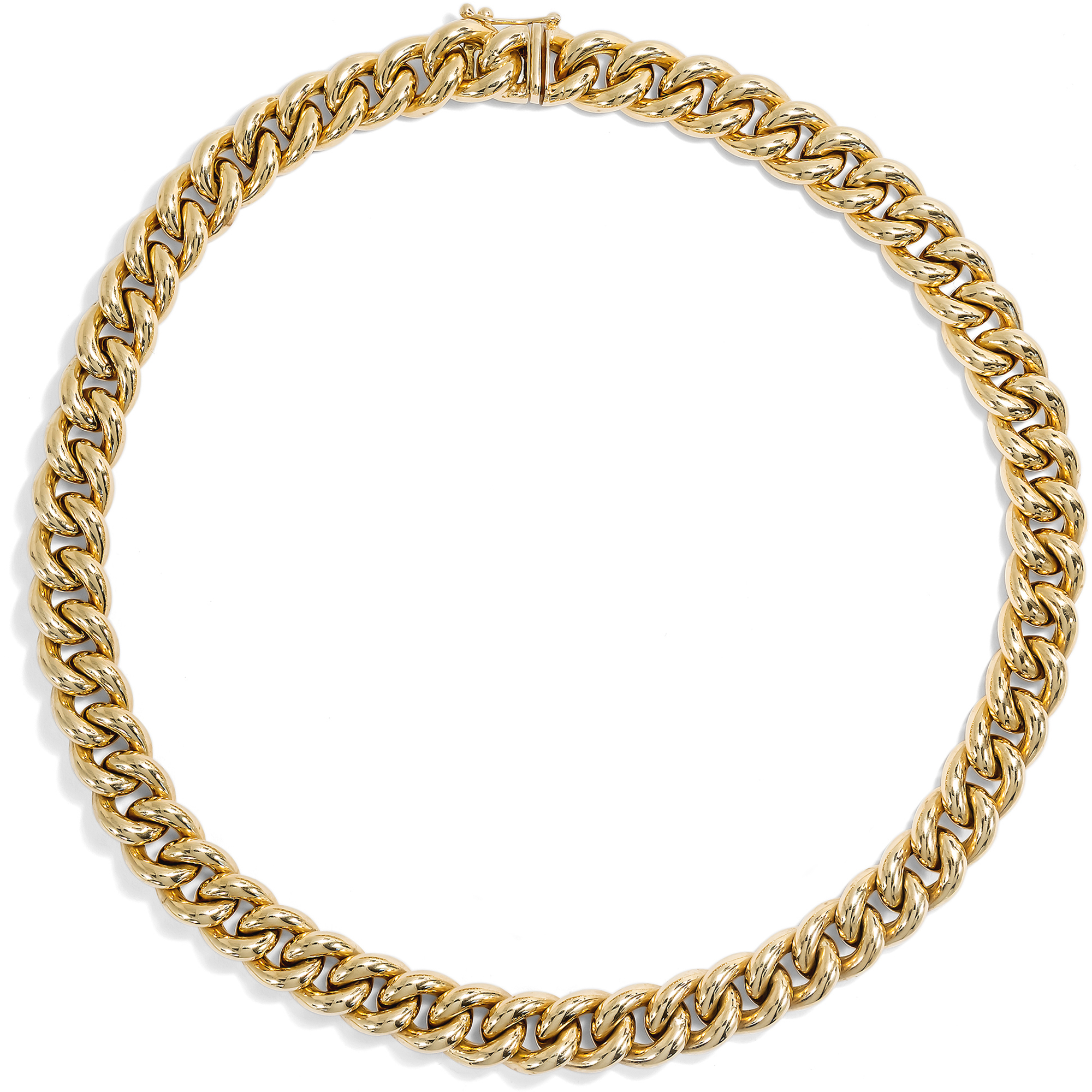Kräftiges vintage Collier im Panzermuster aus Gold von Cetaş, Istanbul, um 1985 Kräftiges vintage Collier im Panzermuster aus Gold von Cetaş, Istanbul, um 1985