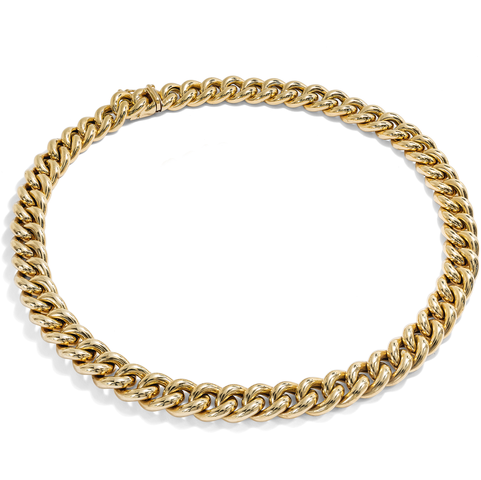 Kräftiges vintage Collier im Panzermuster aus Gold von Cetaş, Istanbul, um 1985 Kräftiges vintage Collier im Panzermuster aus Gold von Cetaş, Istanbul, um 1985
