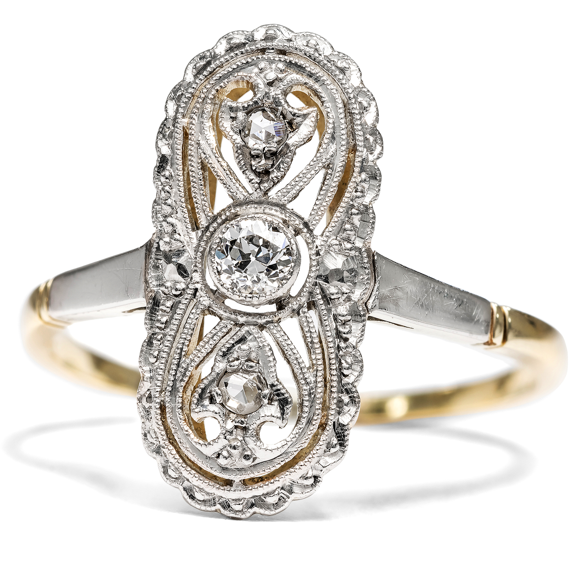 Timeless Diamond Ring in Platinum on Gold, c. 1925 Timeless Diamond Ring in Platinum on Gold, c. 1925