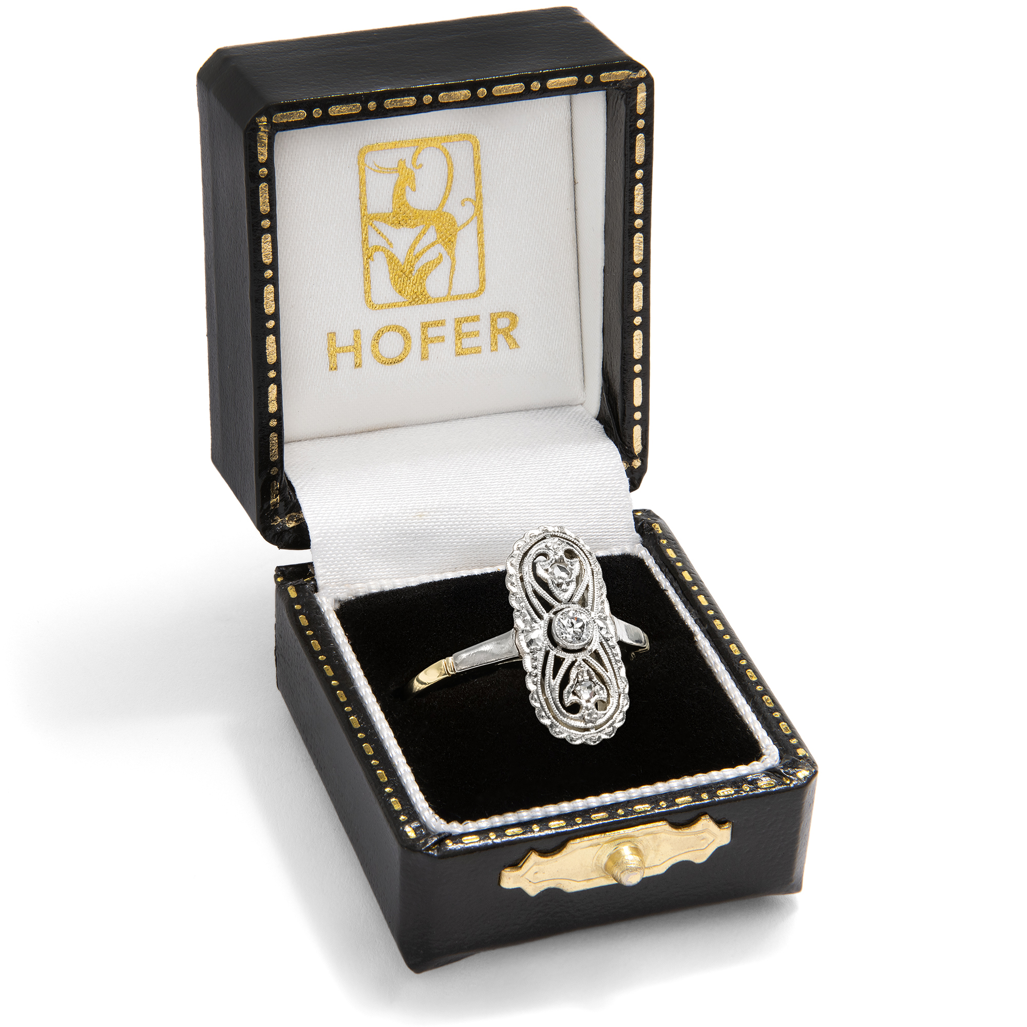 Timeless Diamond Ring in Platinum on Gold, c. 1925 Timeless Diamond Ring in Platinum on Gold, c. 1925