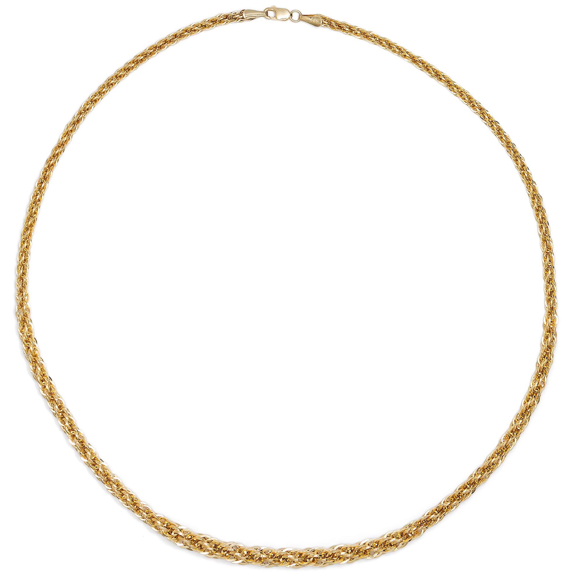 Vintage Kordelkette aus Gelbgold, Italien, um 2000 Vintage Kordelkette aus Gelbgold, Italien, um 2000