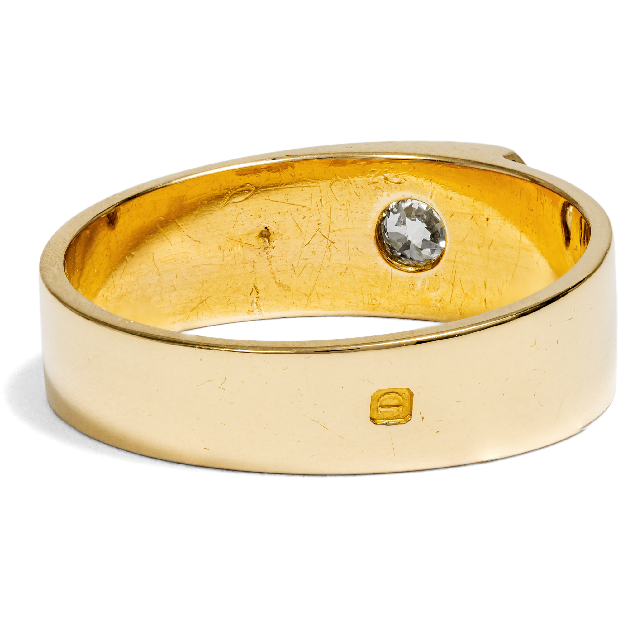 Victorian Belt Ring in High-Carat Gold with Diamonds, London 1879 Victorian Belt Ring in High-Carat Gold with Diamonds, London 1879