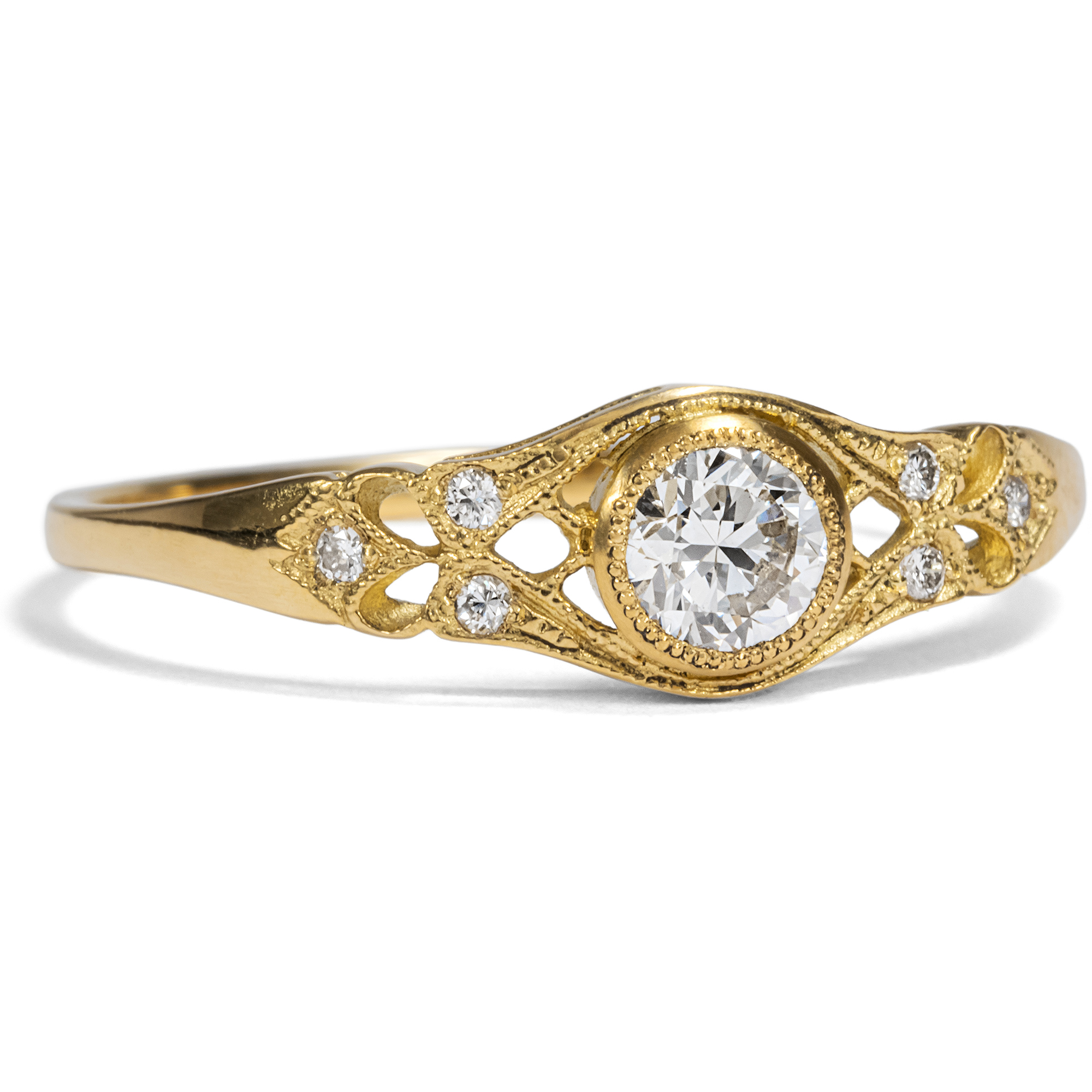 Ungetragener Ring mit lupenreinem 0,30 ct GIA Brillant in Gold aus unserer Werkstatt Ungetragener Ring mit lupenreinem 0,30 ct GIA Brillant in Gold aus unserer Werkstatt