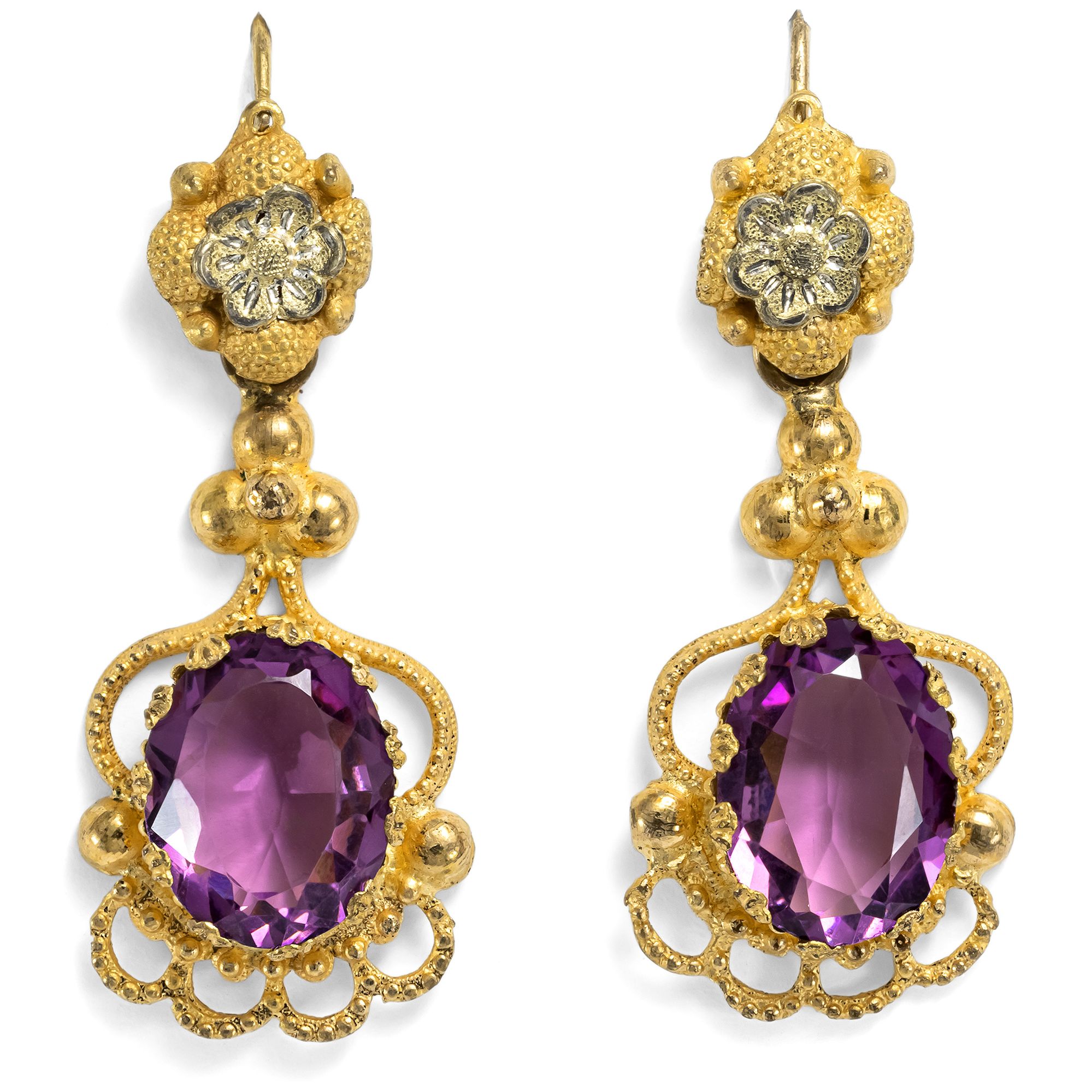 Prachtvolle Demi-Parure aus Collier und Tag-und-Nacht-Ohrringen, um 1830 Prachtvolle Demi-Parure aus Collier und Tag-und-Nacht-Ohrringen, um 1830