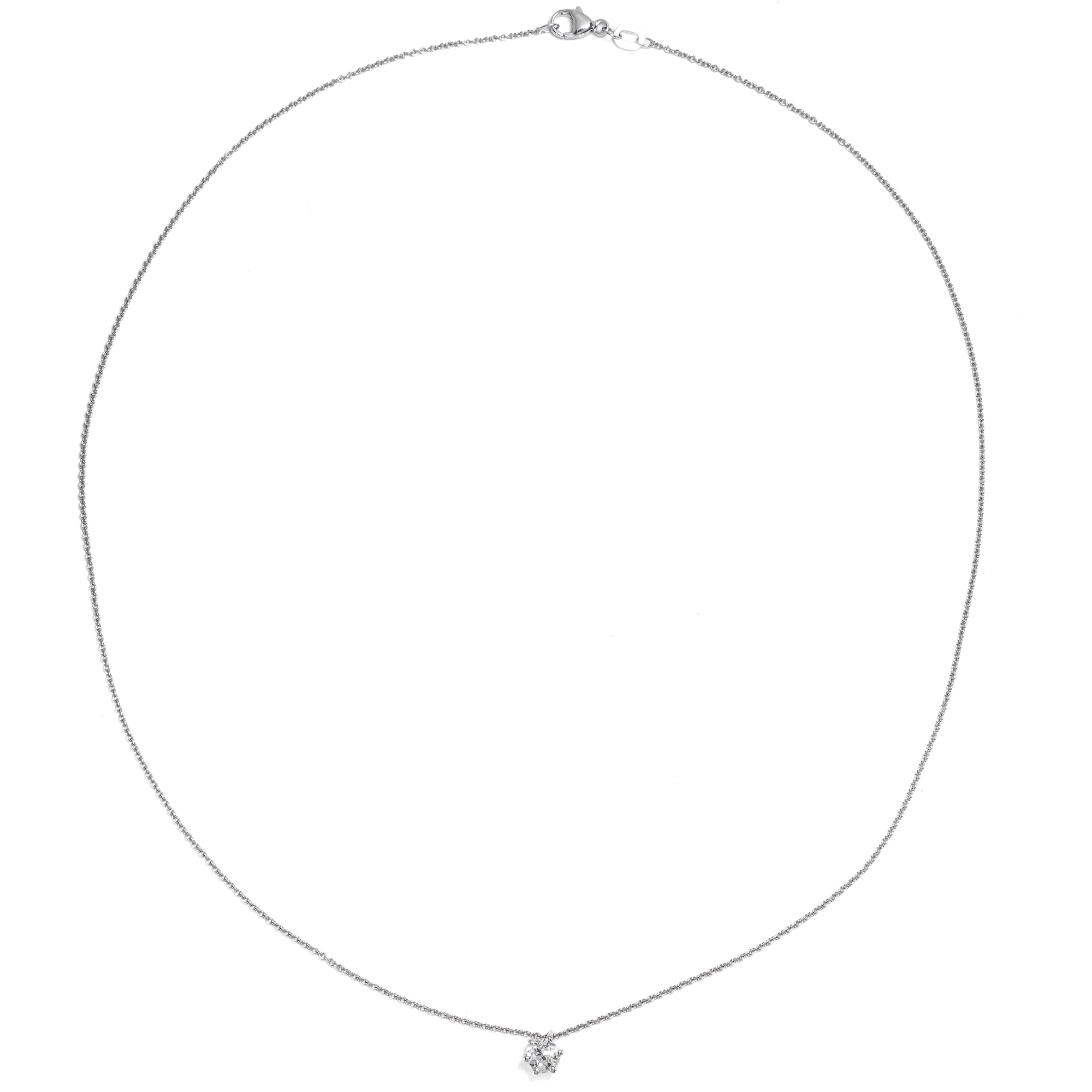 Anhänger mit funkelndem 0,46 ct Diamant im Altschliff in Platin aus unserer Werkstatt Anhänger mit funkelndem 0,46 ct Diamant im Altschliff in Platin aus unserer Werkstatt