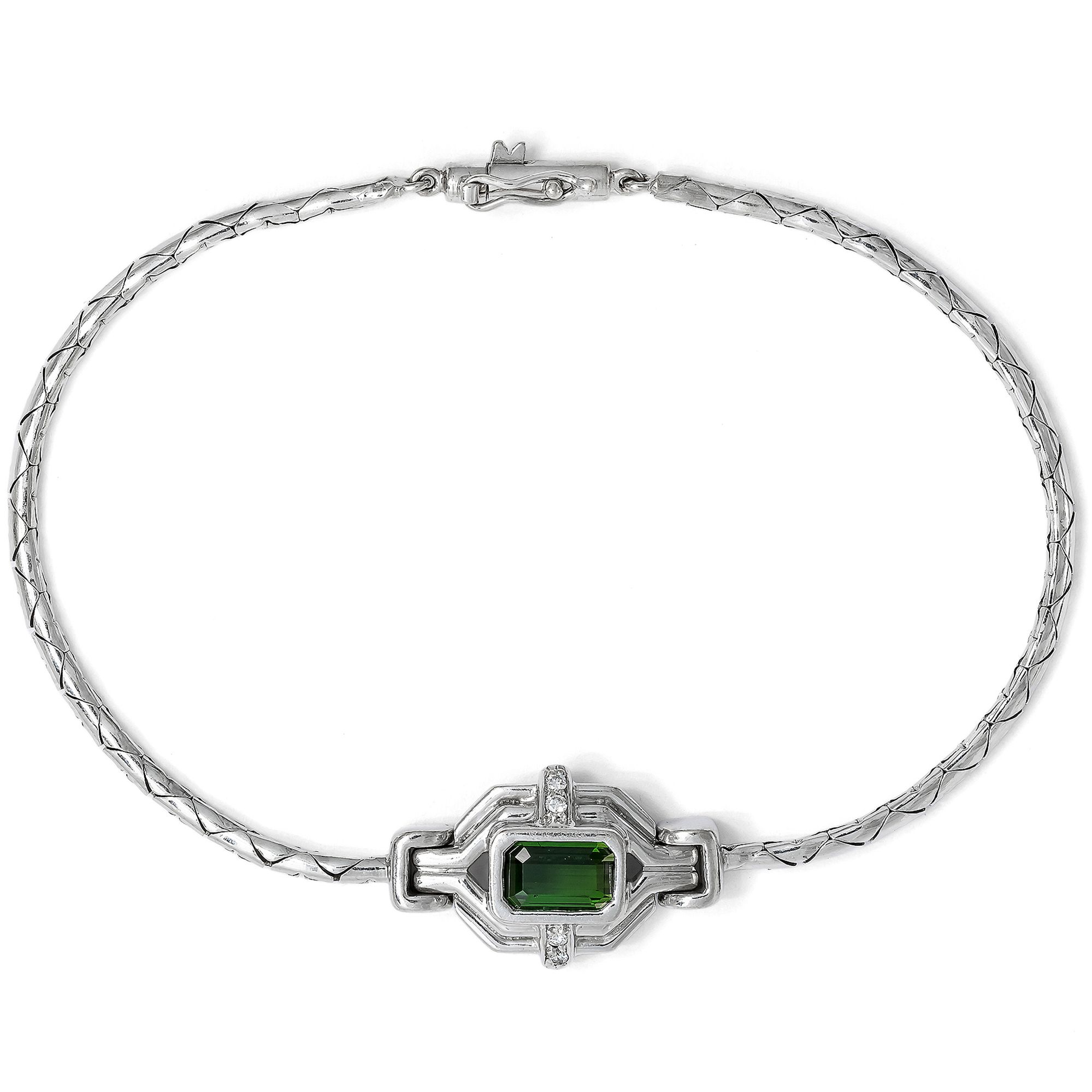 Vintage Armband mit Turmalin & Diamanten von H. Stern, Rio de Janeiro, um 1985 Vintage Armband mit Turmalin & Diamanten von H. Stern, Rio de Janeiro, um 1985