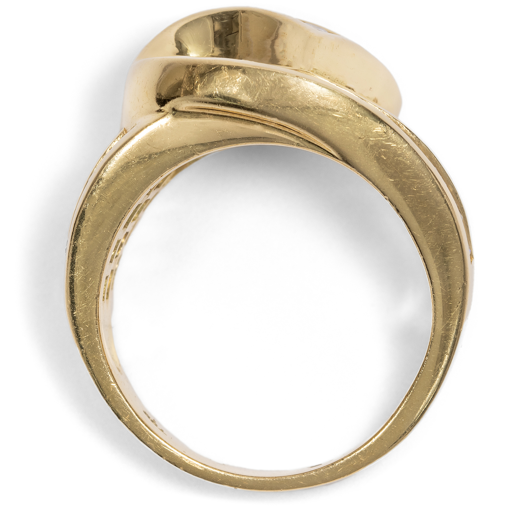 Aufsehenerregender Goldring mit Saphiren und Brillanten, Charles Krypell, New York, 1980er Jahre Aufsehenerregender Goldring mit Saphiren und Brillanten, Charles Krypell, New York, 1980er Jahre