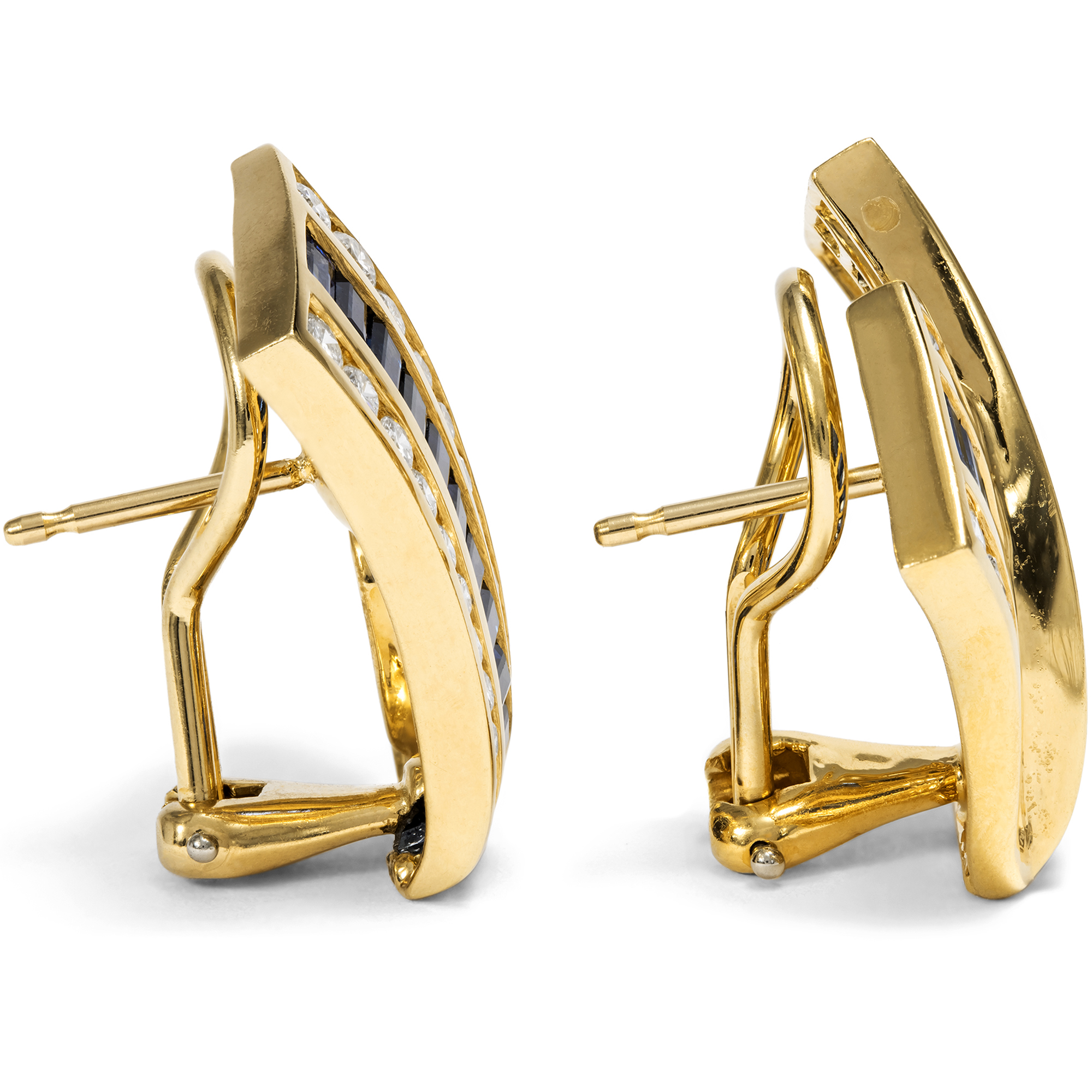 Kostbare Ohrringe mit Saphiren & Brillanten von Charles Krypell, New York um 1985 Kostbare Ohrringe mit Saphiren & Brillanten von Charles Krypell, New York um 1985