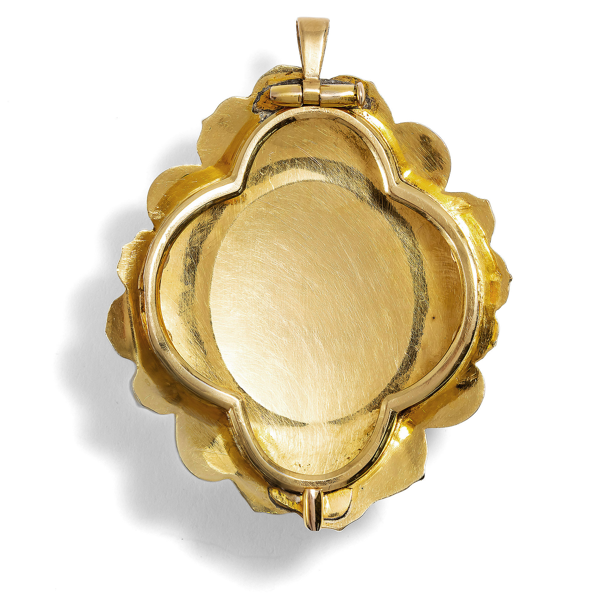 Prachtvoller Armreif mit großem Granat in Gold, zu Anhänger & Brosche konvertierbar, um 1840 Prachtvoller Armreif mit großem Granat in Gold, zu Anhänger & Brosche konvertierbar, um 1840