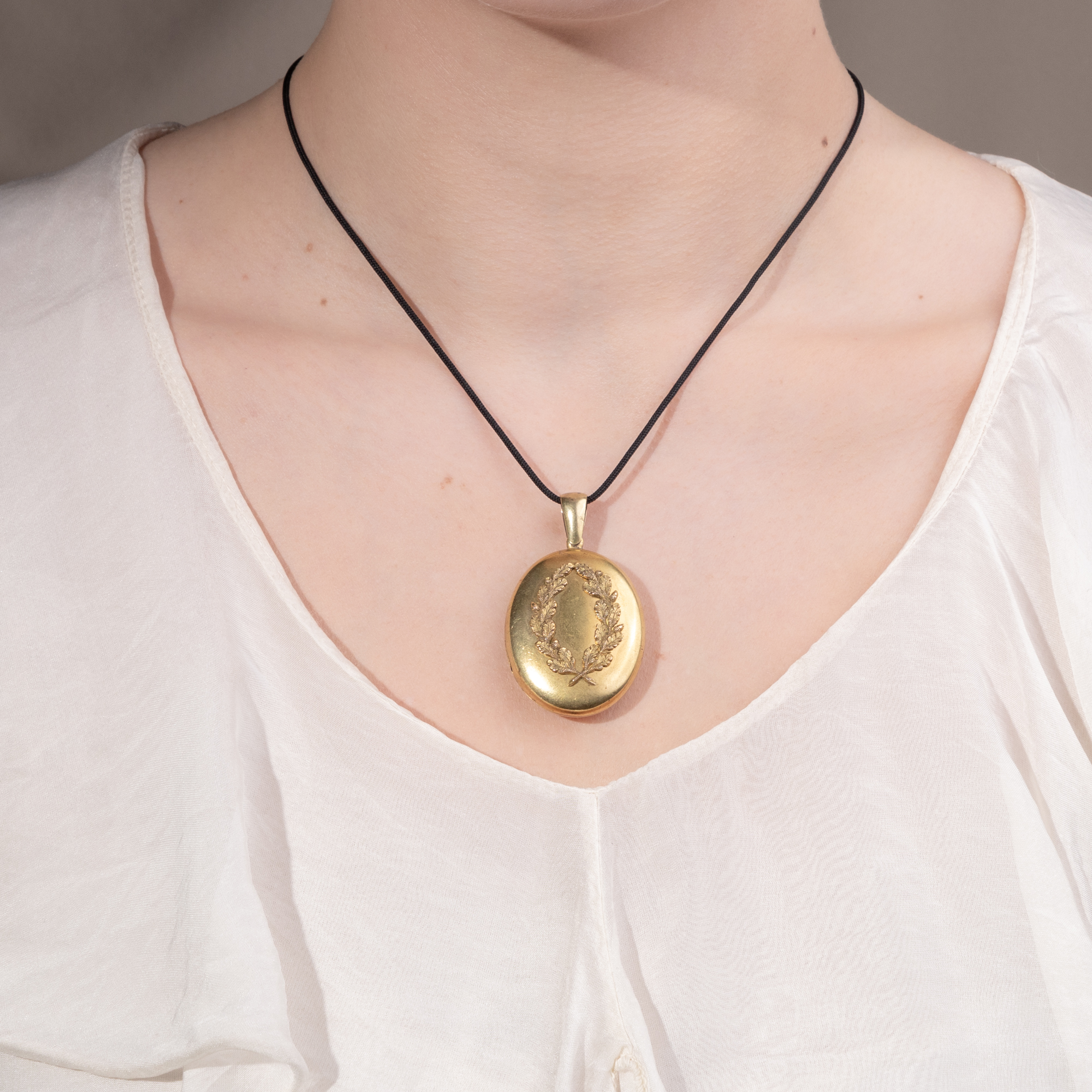 Large Antique Gold Locket Pendant, Circa 1875 Large Antique Gold Locket Pendant, Circa 1875