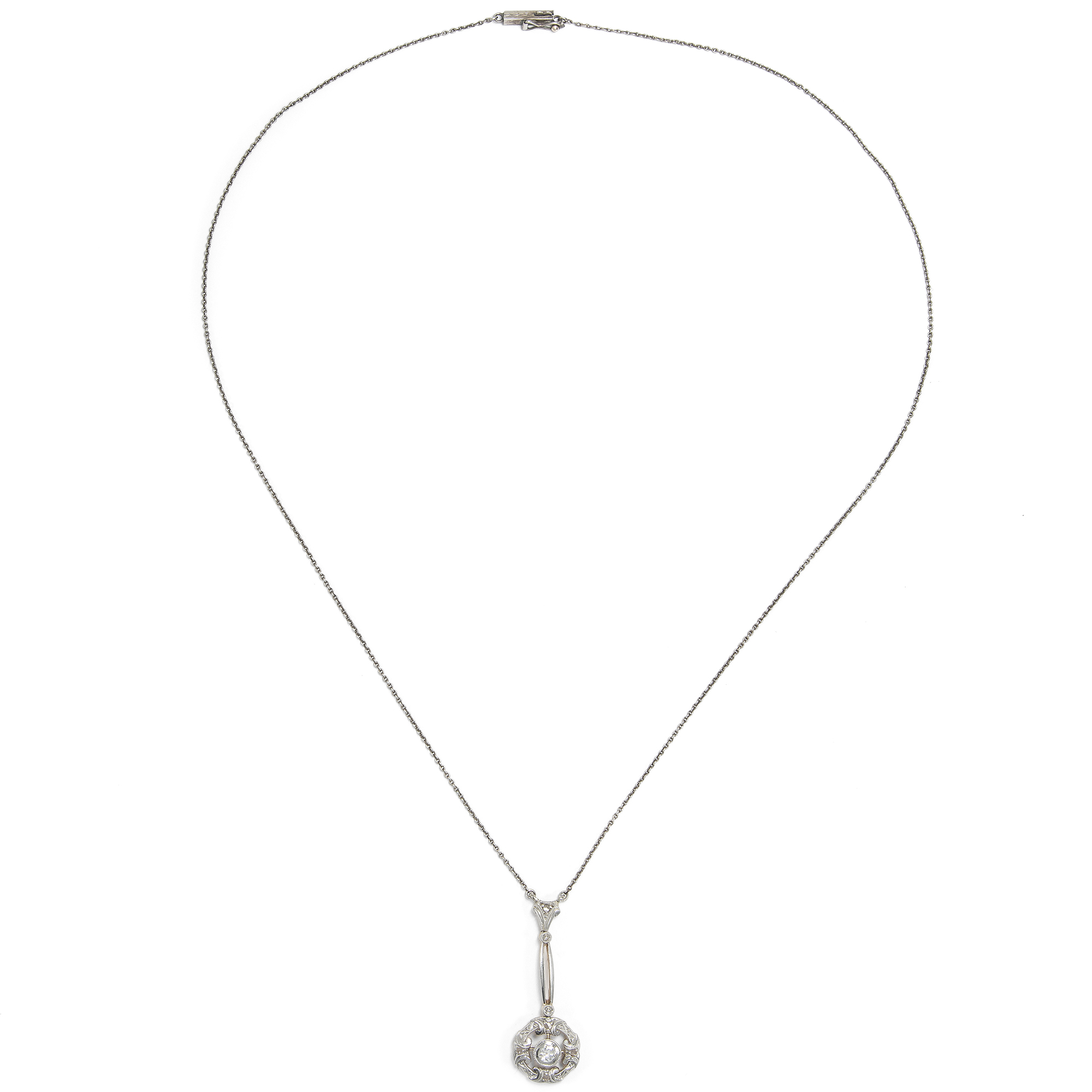 Elegantes Collier der Belle Époque aus Gold, Platin & Diamanten, um 1910 Elegantes Collier der Belle Époque aus Gold, Platin & Diamanten, um 1910