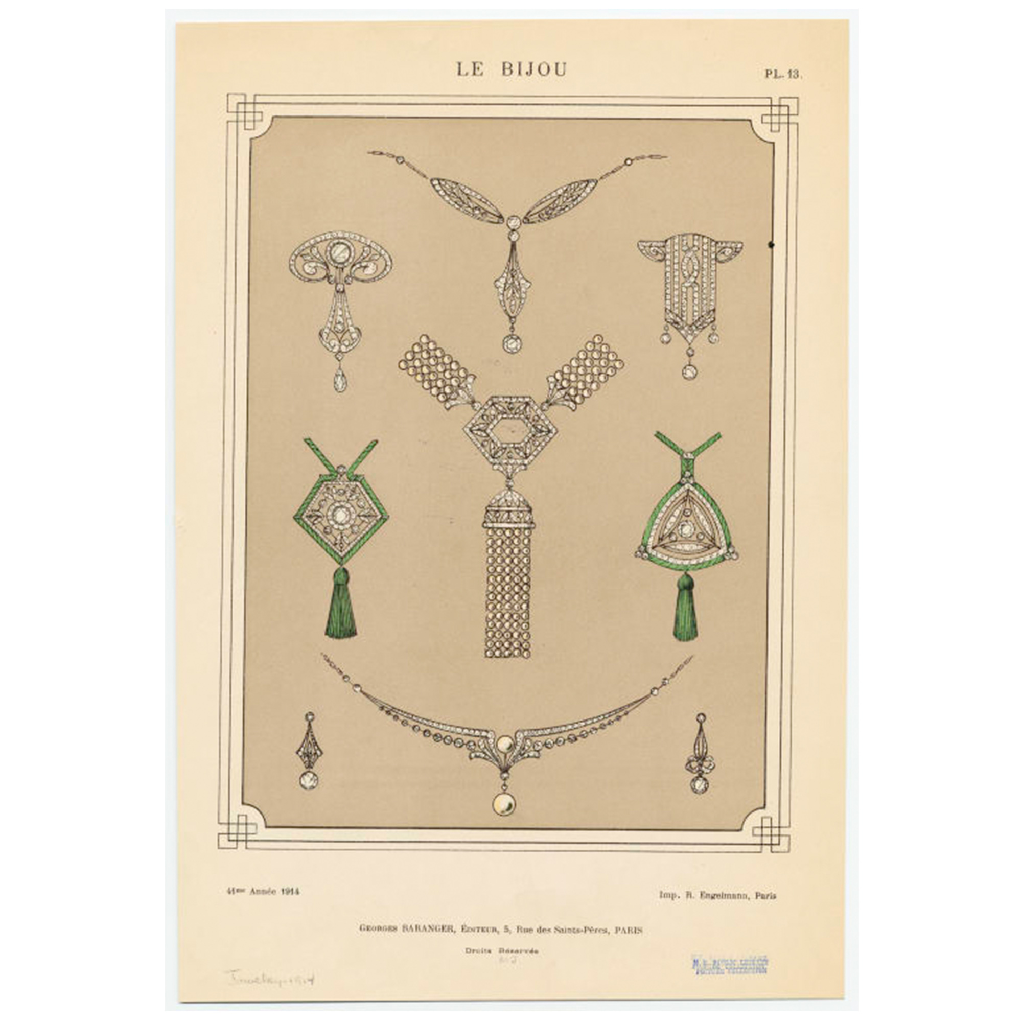 Antikes Negligé-Collier mit Diamanten und Blisterperle in Platin auf Gold, um 1915 Antikes Negligé-Collier mit Diamanten und Blisterperle in Platin auf Gold, um 1915