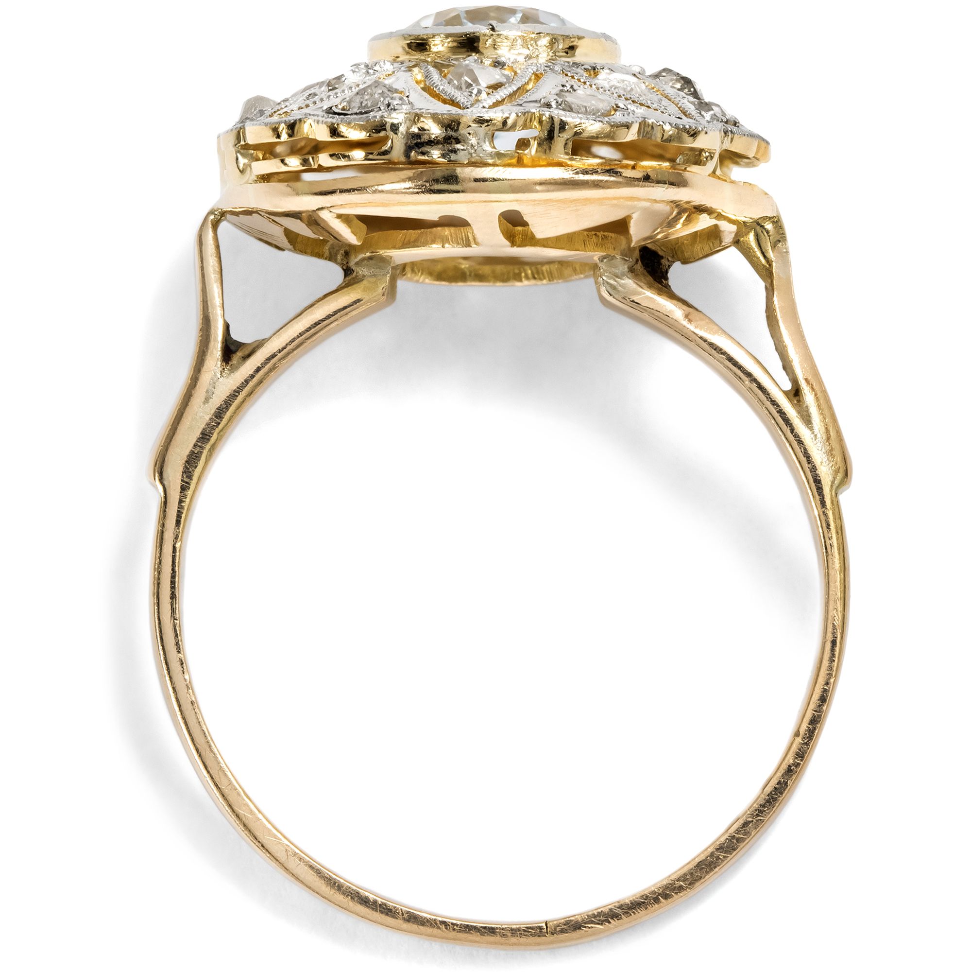 Eleganter Art Déco-Ring mit Aquamarin & Diamanten in Platin, um 1935 Eleganter Art Déco-Ring mit Aquamarin & Diamanten in Platin, um 1935