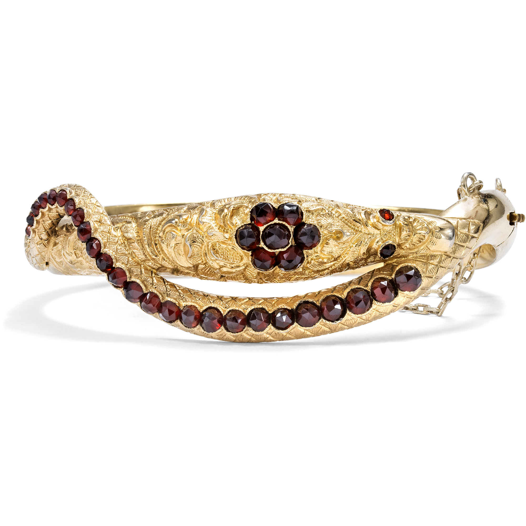 Antiker Schlangen-Armreif des Biedermeier mit Geheimfach, um 1840 Antiker Schlangen-Armreif des Biedermeier mit Geheimfach, um 1840