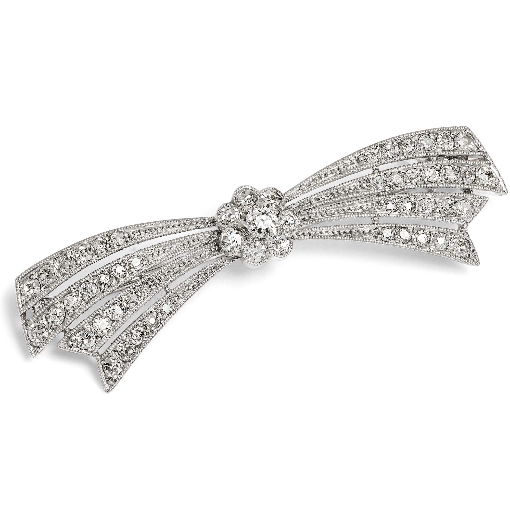 Antike Brosche mit Diamanten in Gold & Platin, Wien, späte 1920er Jahre Antike Brosche mit Diamanten in Gold & Platin, Wien, späte 1920er Jahre