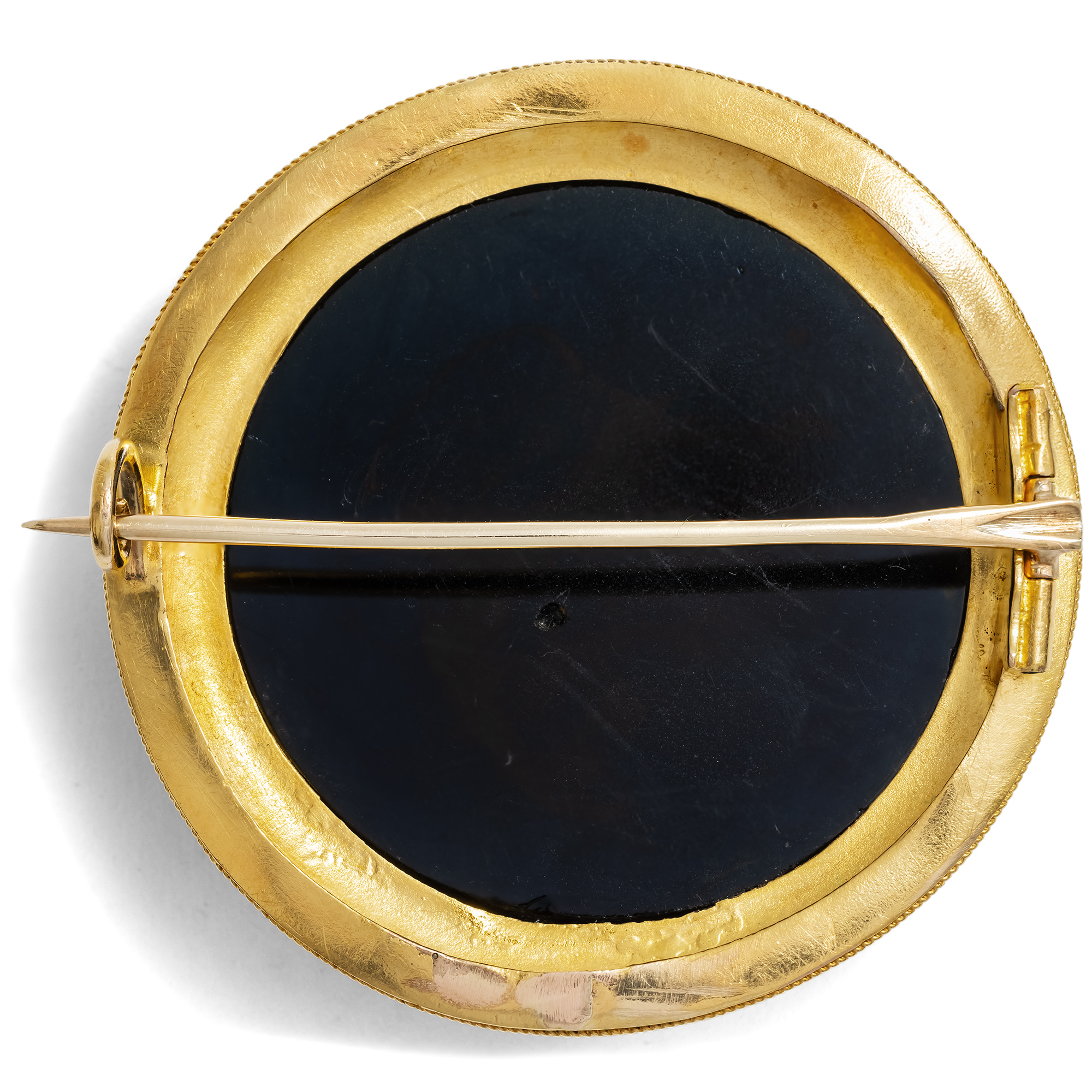 Antique Gold Brooch With Micromosaic of the Roman Forum, c. 1875 Antique Gold Brooch With Micromosaic of the Roman Forum, c. 1875