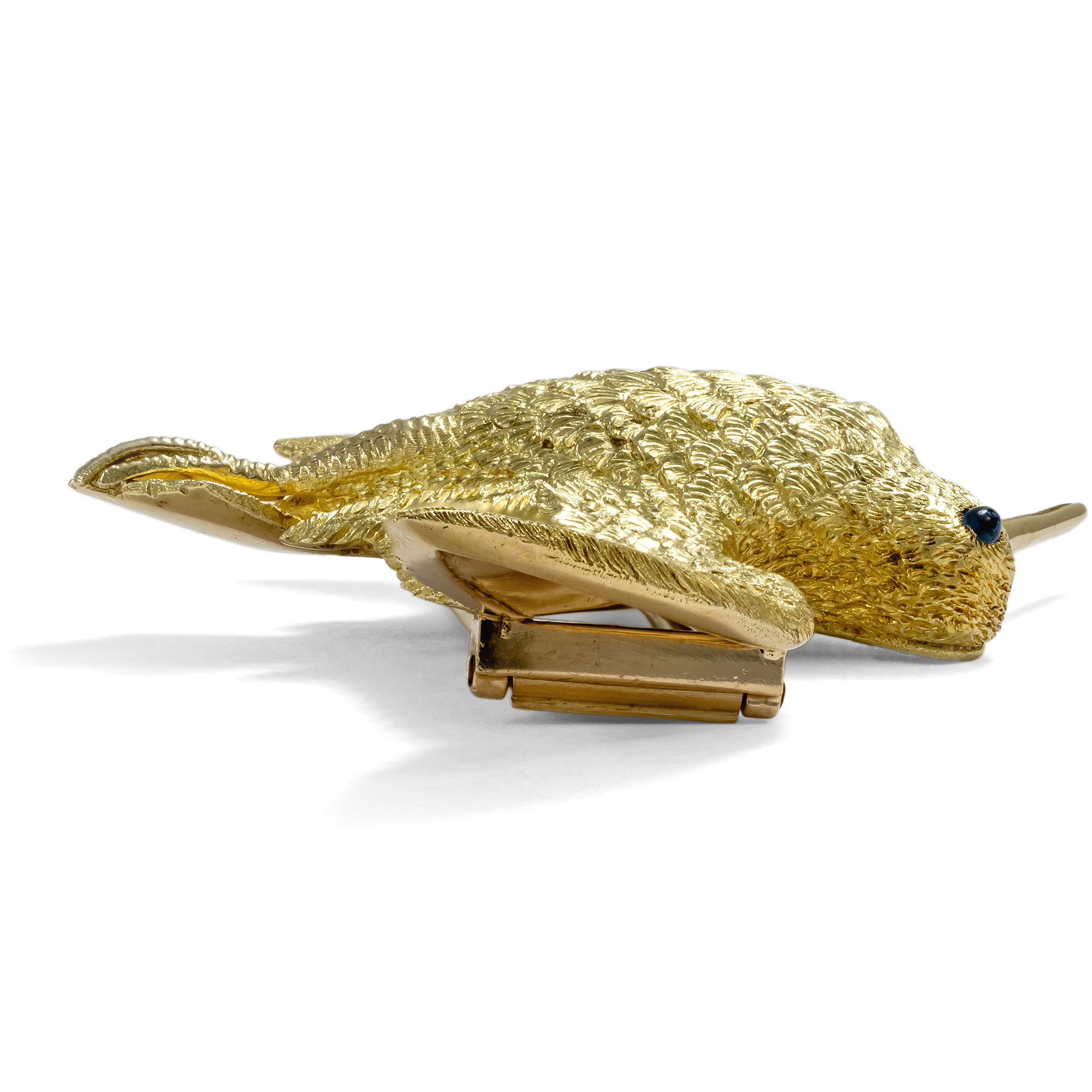 Fabelhafte Vintage Brosche in Gold von George Lenfant für Hermès, Paris um 1965 Fabelhafte Vintage Brosche in Gold von George Lenfant für Hermès, Paris um 1965