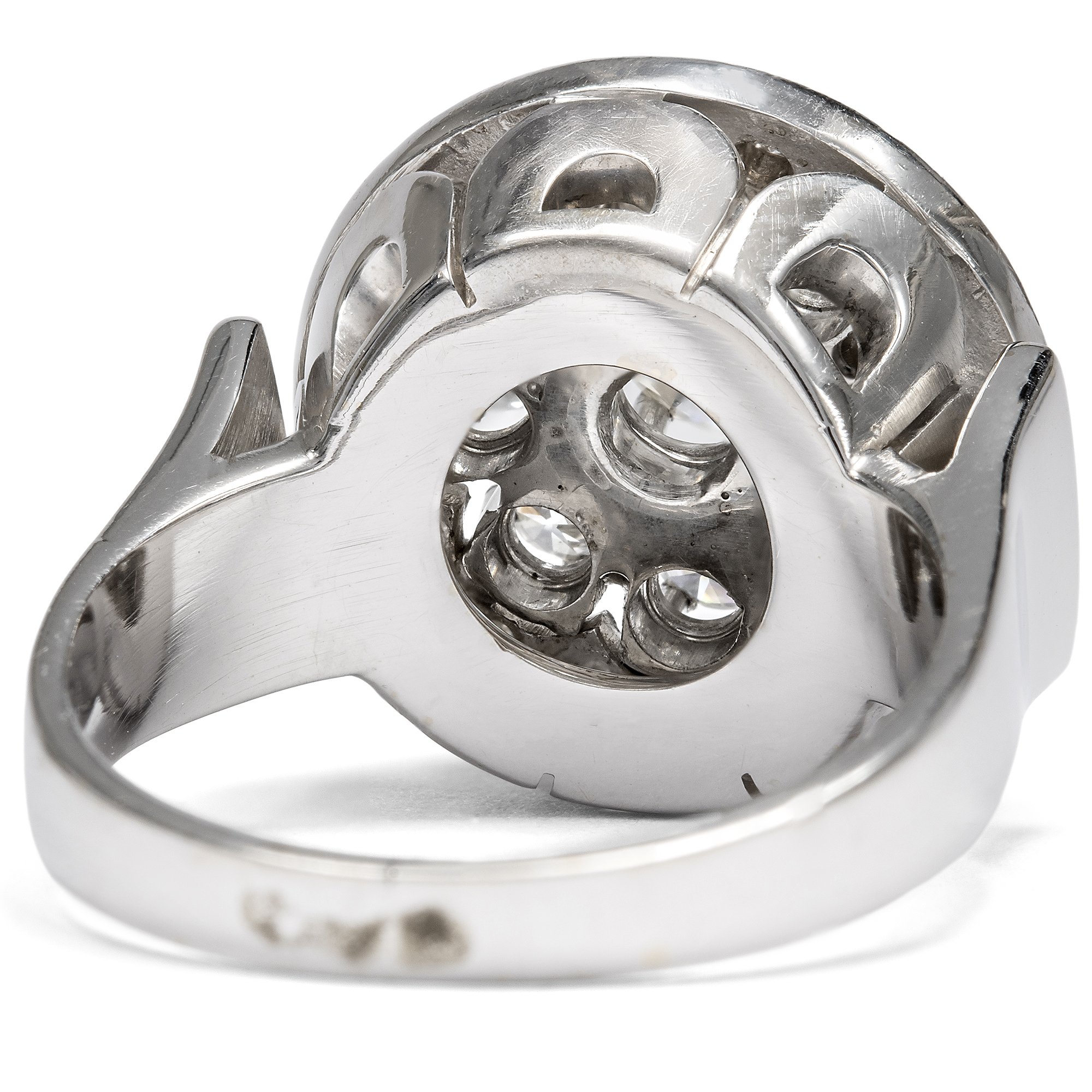 Glamouröser vintage Ring mit 1,18 ct Diamanten in Weißgold, um 1970 Glamouröser vintage Ring mit 1,18 ct Diamanten in Weißgold, um 1970