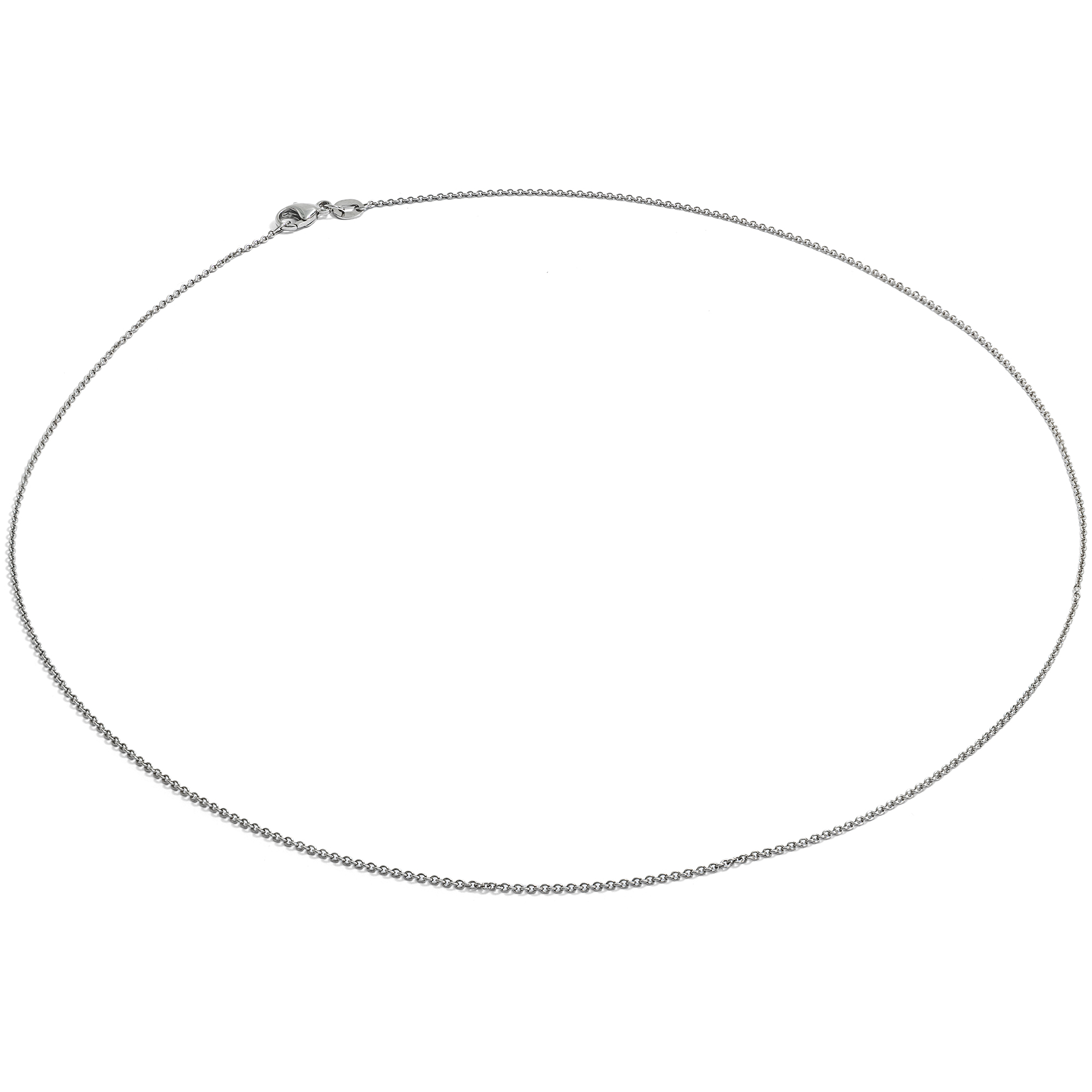 Neu angefertigte Ankerkette aus Platin, 45,0 cm lang, mit Karabinerschließe Neu angefertigte Ankerkette aus Platin, 45,0 cm lang, mit Karabinerschließe