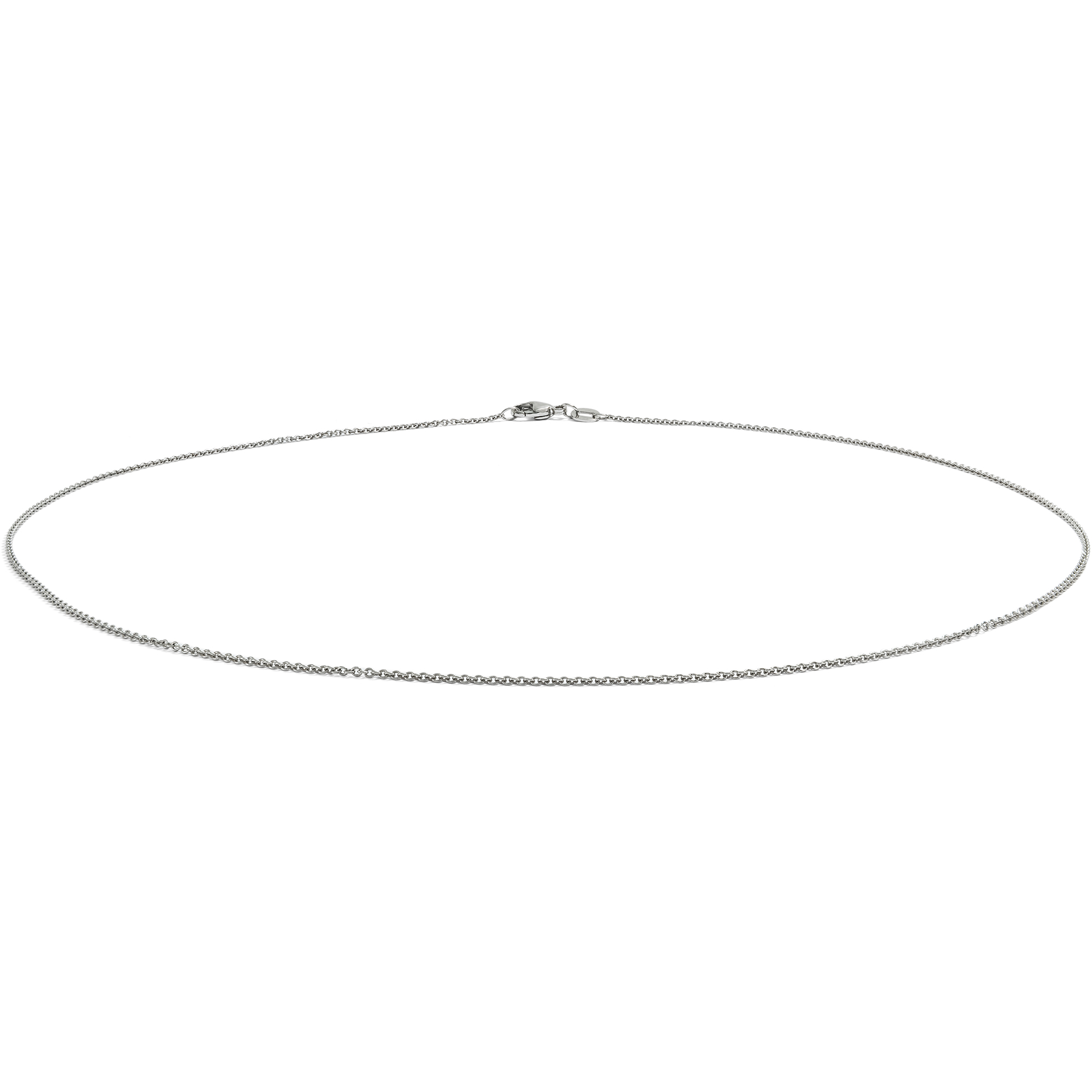 Neu angefertigte Ankerkette aus Platin, 45,0 cm lang, mit Karabinerschließe Neu angefertigte Ankerkette aus Platin, 45,0 cm lang, mit Karabinerschließe