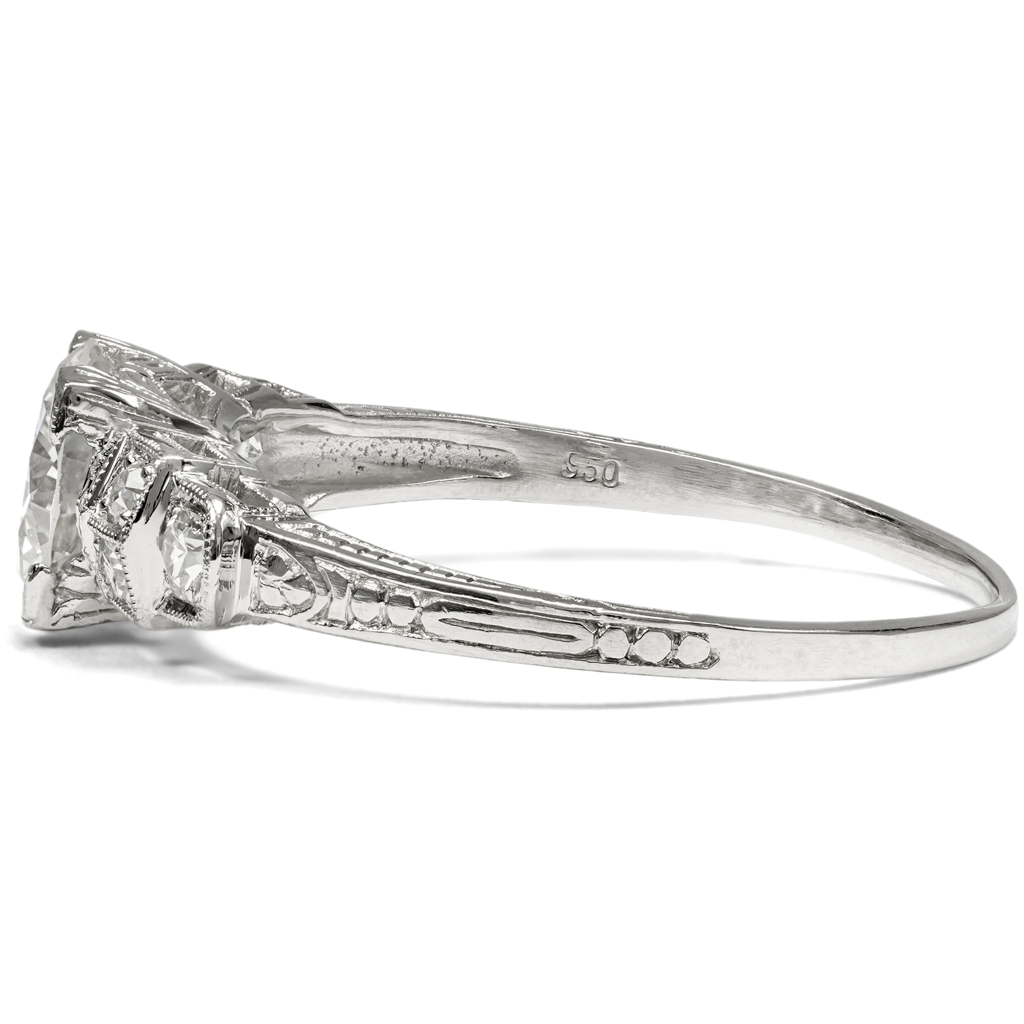 Elegant Platinum Ring with a 0.95 ct Brilliant-Cut Diamond Solitaire, from our Workshop Elegant Platinum Ring with a 0.95 ct Brilliant-Cut Diamond Solitaire, from our Workshop