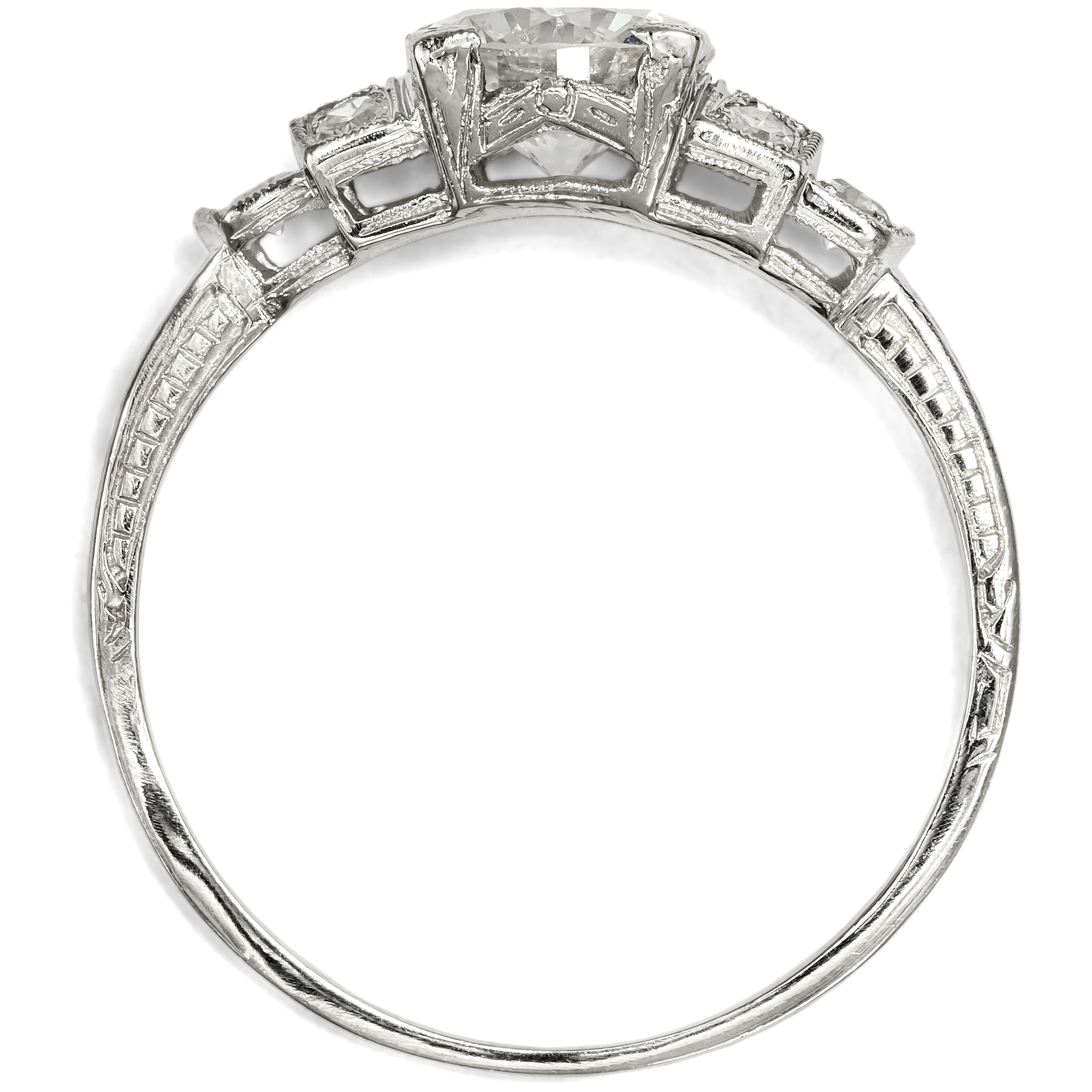 Elegant Platinum Ring with a 0.95 ct Brilliant-Cut Diamond Solitaire, from our Workshop Elegant Platinum Ring with a 0.95 ct Brilliant-Cut Diamond Solitaire, from our Workshop