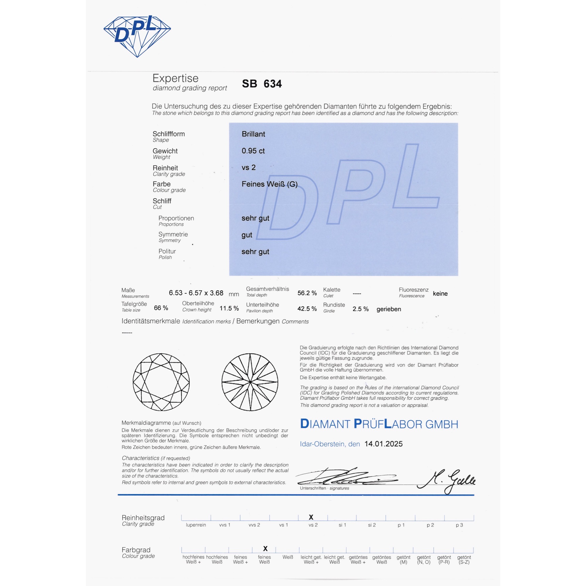 Elegant Platinum Ring with a 0.95 ct Brilliant-Cut Diamond Solitaire, from our Workshop Elegant Platinum Ring with a 0.95 ct Brilliant-Cut Diamond Solitaire, from our Workshop