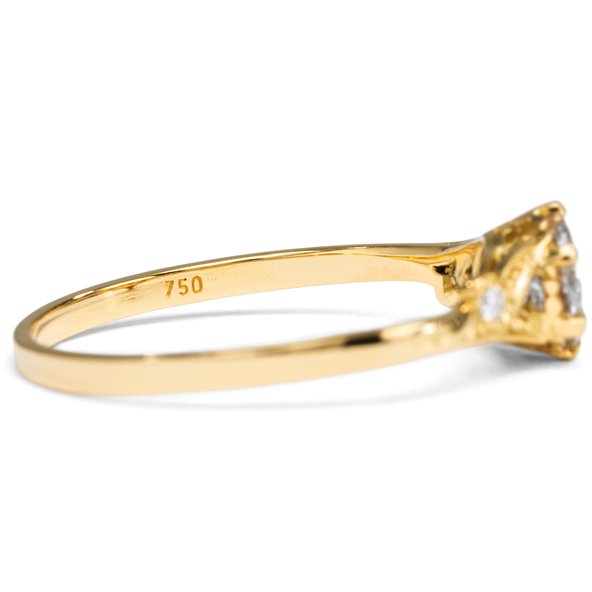 Delicate ring with vintage 0.64 ct diamond from our workshop Delicate ring with vintage 0.64 ct diamond from our workshop