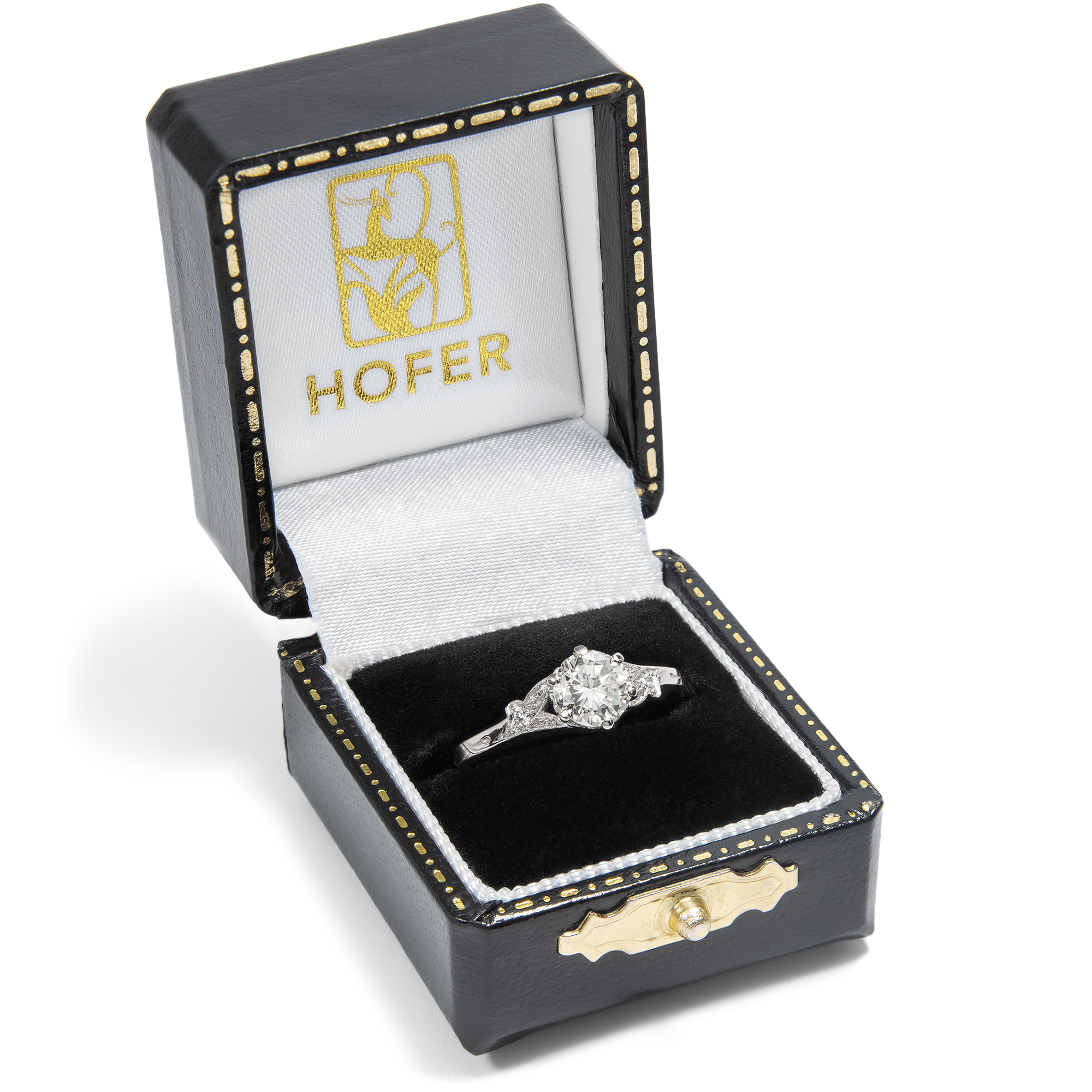 Delicate Ring From Our Workshop with 0.79 ct Vintage Diamond in Platinum Delicate Ring From Our Workshop with 0.79 ct Vintage Diamond in Platinum